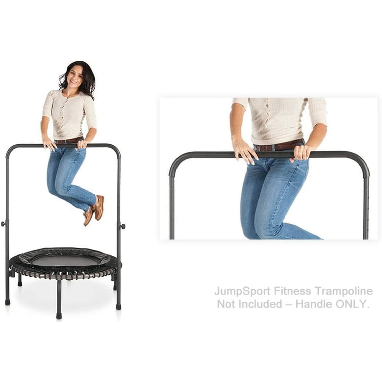 Barre avec poignée JumpSport pour trampolines d'entraînement à jambe droite/droite de 39 po