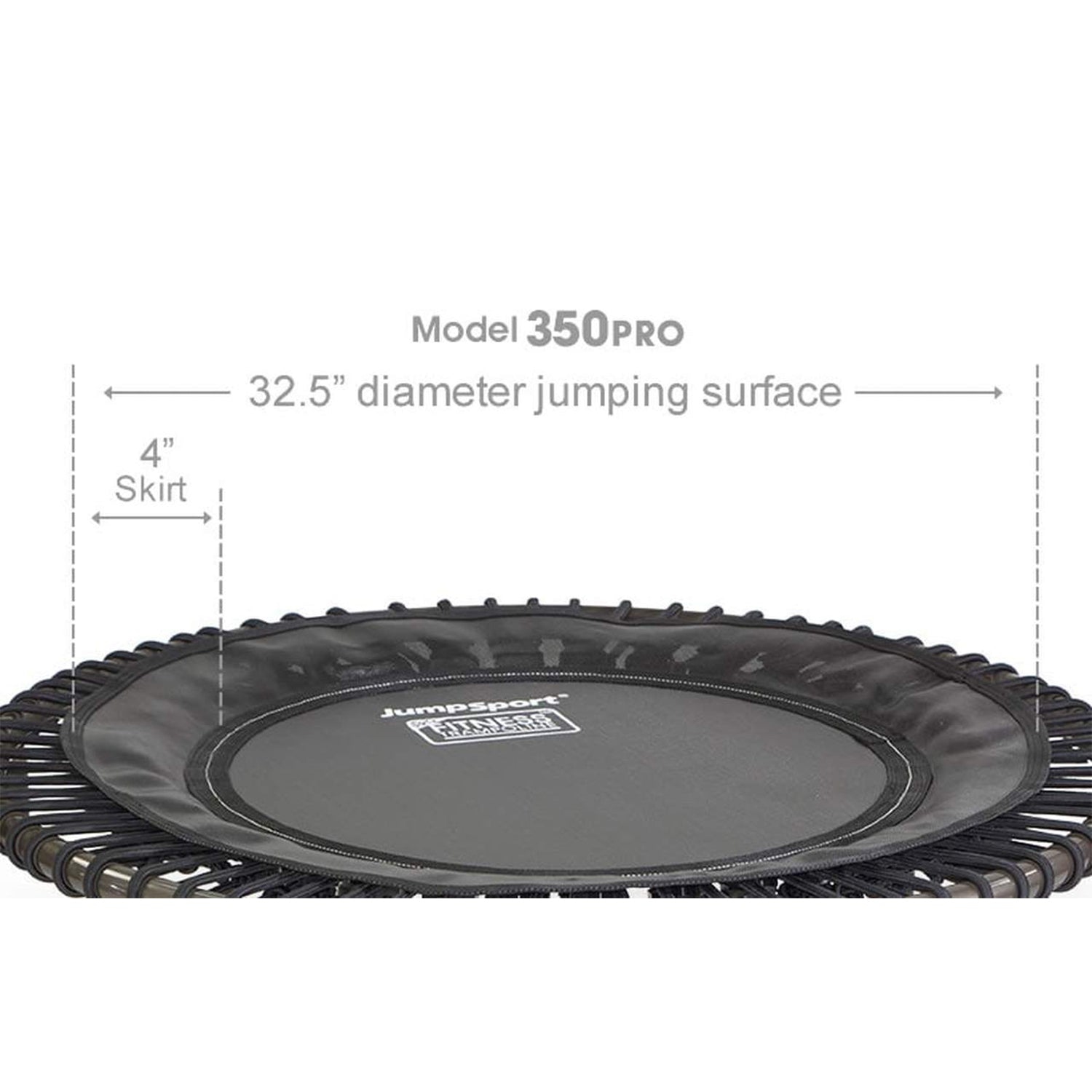 Trampoline d'entraînement légère de 39 po avec barre de manche JumpSport 350 PRO