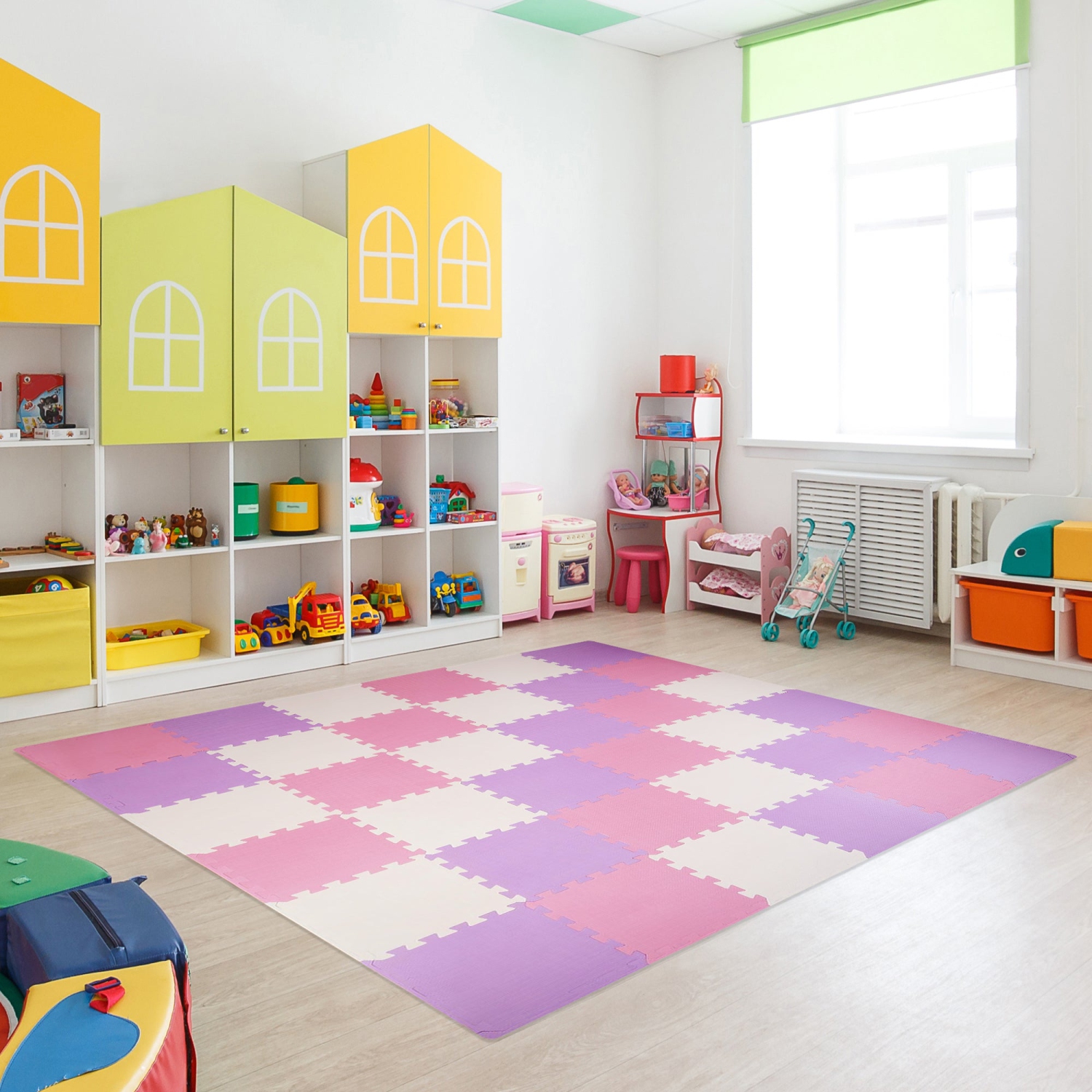 Tapis de jeu en mousse à casse-tête emboîtable épais de 16&nbsp;mm de BalanceFrom Fitness