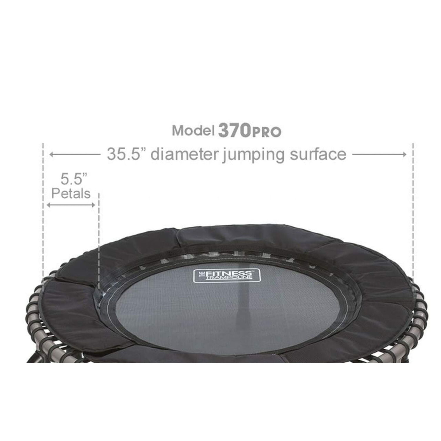 JumpSport – trampoline d’intérieur robuste et léger de 39 po 370 PRO, noir