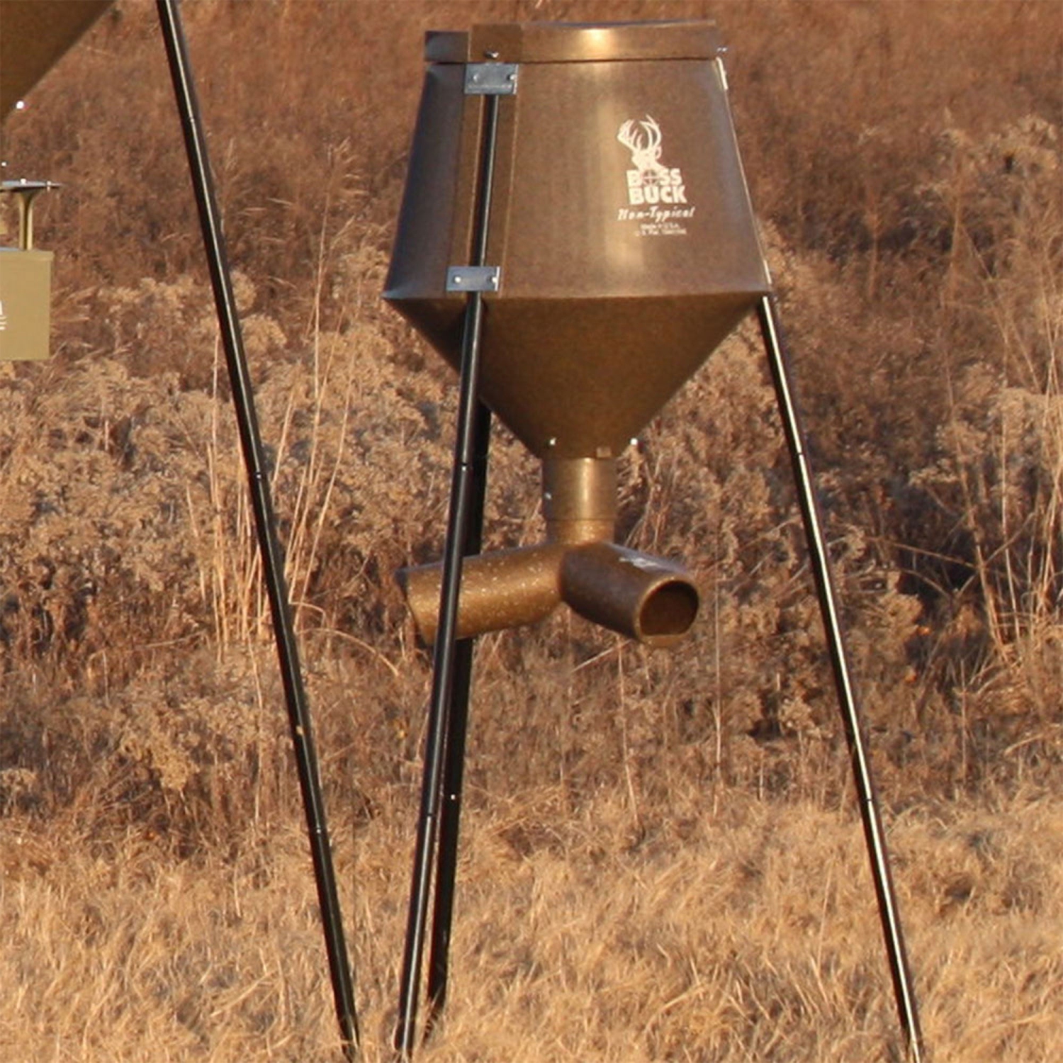 Boss Buck Gravity Fed Tripod Game Deer Corn and Protein Pellet Feeder