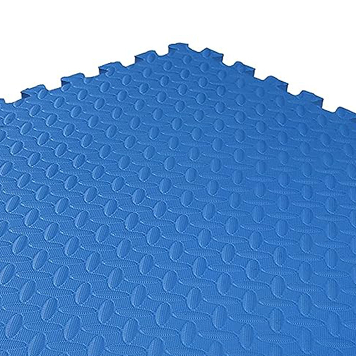 BalanceFrom – Tapis d’exercice en mousse EVA emboîtable de 24 pi2, bleu