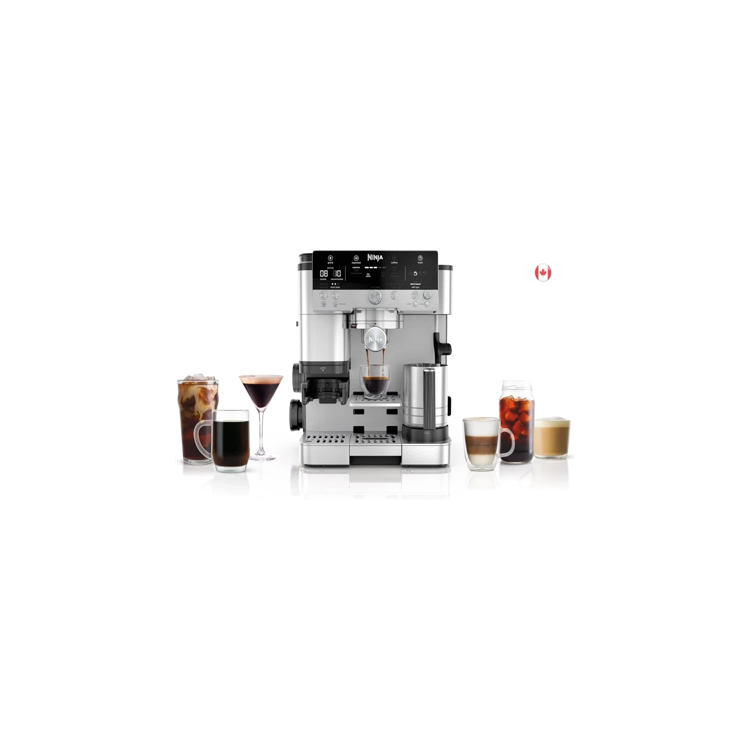 Ninja Espresso Machine - Luxe Café Premier Series, Drip Coffee Maker, Rapid Cold Brew, Integrated Grinder, Assisted Tamper, Hands-Free Frother for Cappuccinos & Lattes, Dairy ...