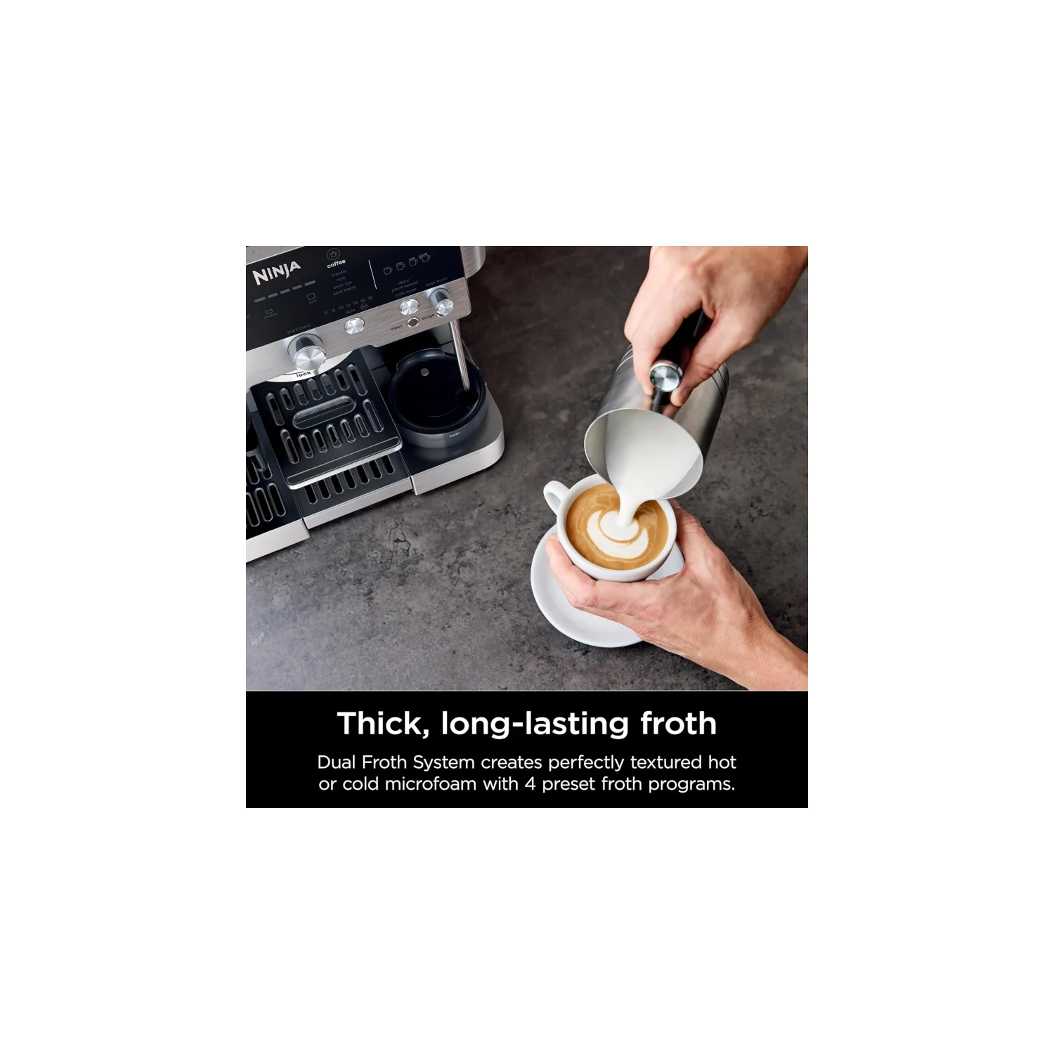 Ninja Espresso Machine - Luxe Café Premier Series, Drip Coffee Maker, Rapid Cold Brew, Integrated Grinder, Assisted Tamper, Hands-Free Frother for