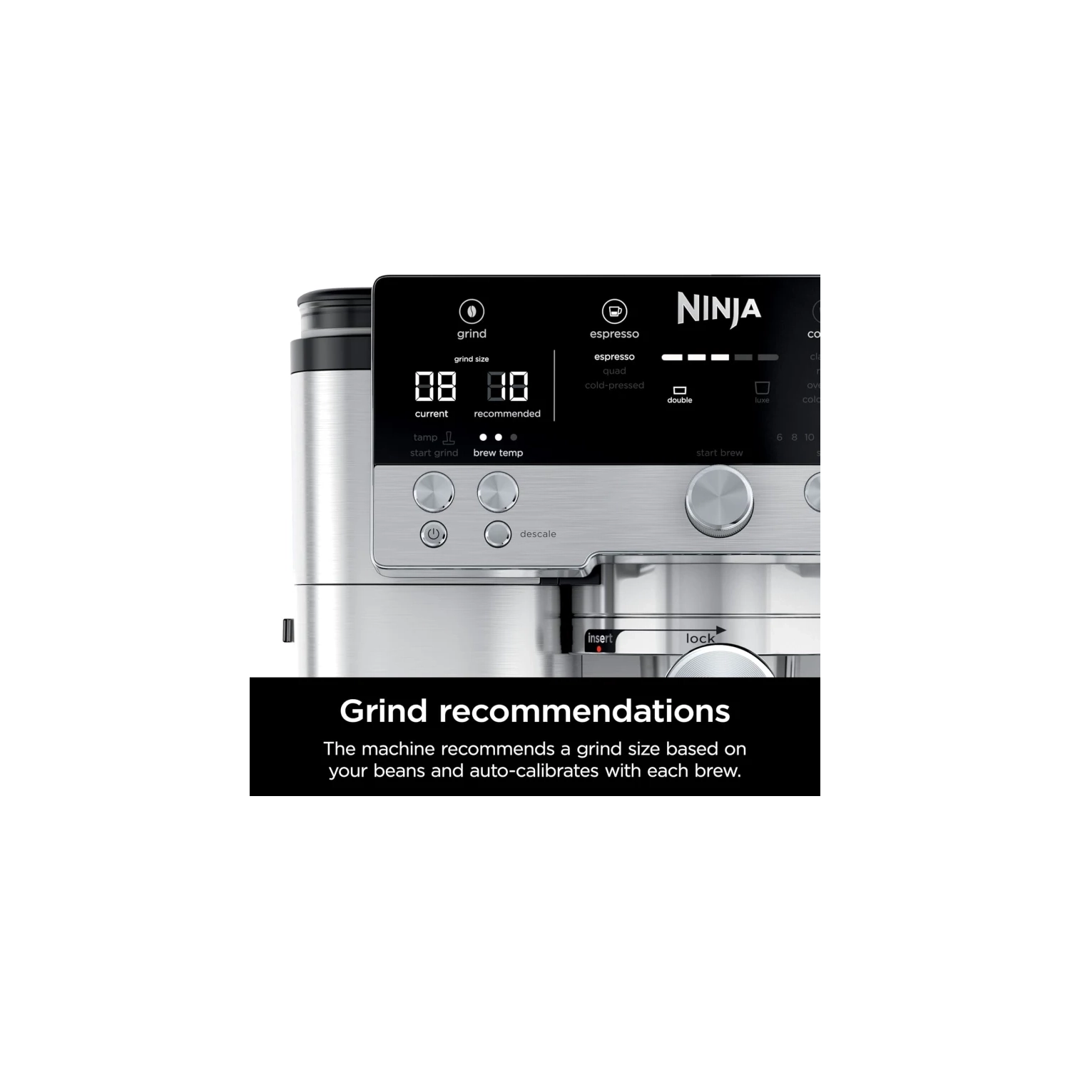 Ninja Espresso Machine - Luxe Café Premier Series, Drip Coffee Maker, Rapid Cold Brew, Integrated Grinder, Assisted Tamper, Hands-Free Frother for