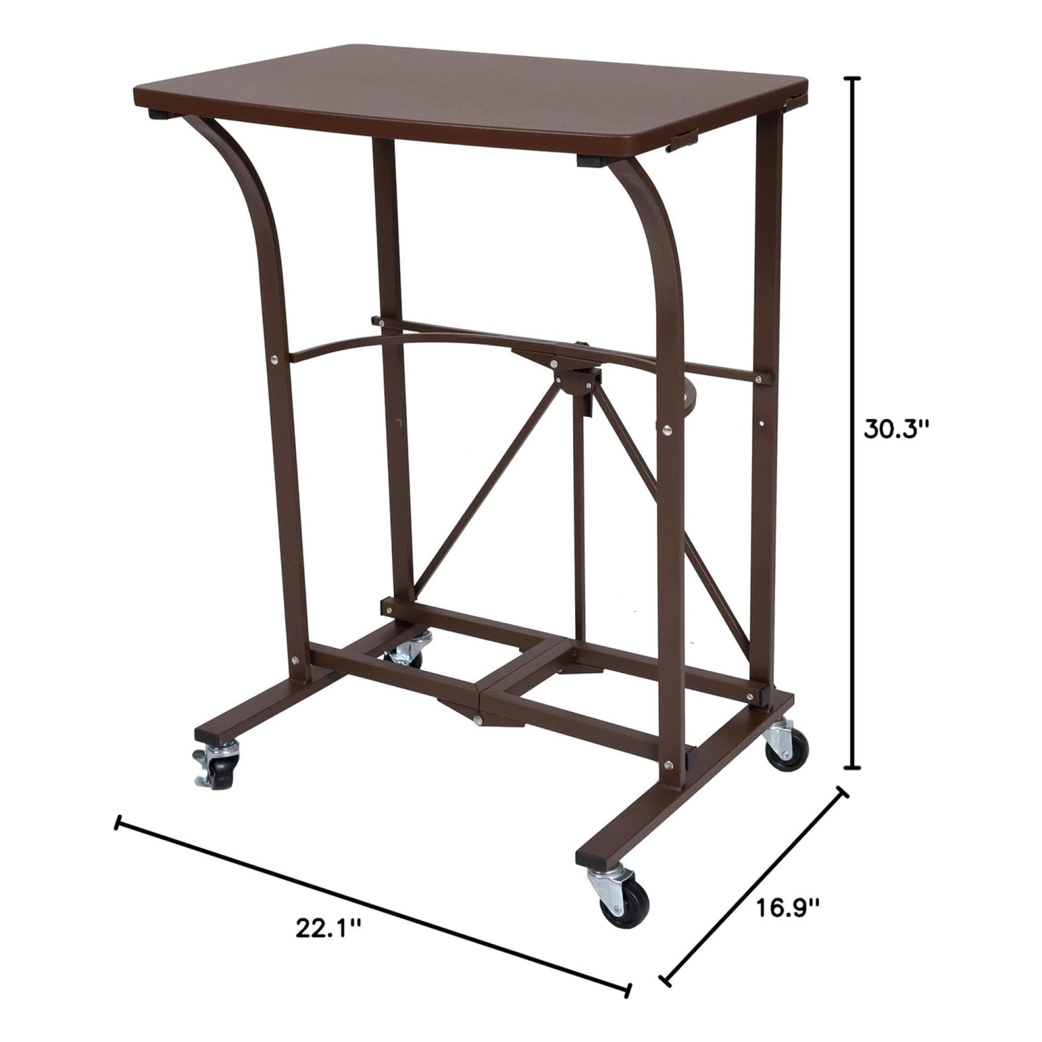 Origami Folding Computer Desk for Office, Students, and Gaming, Vintage Bronze