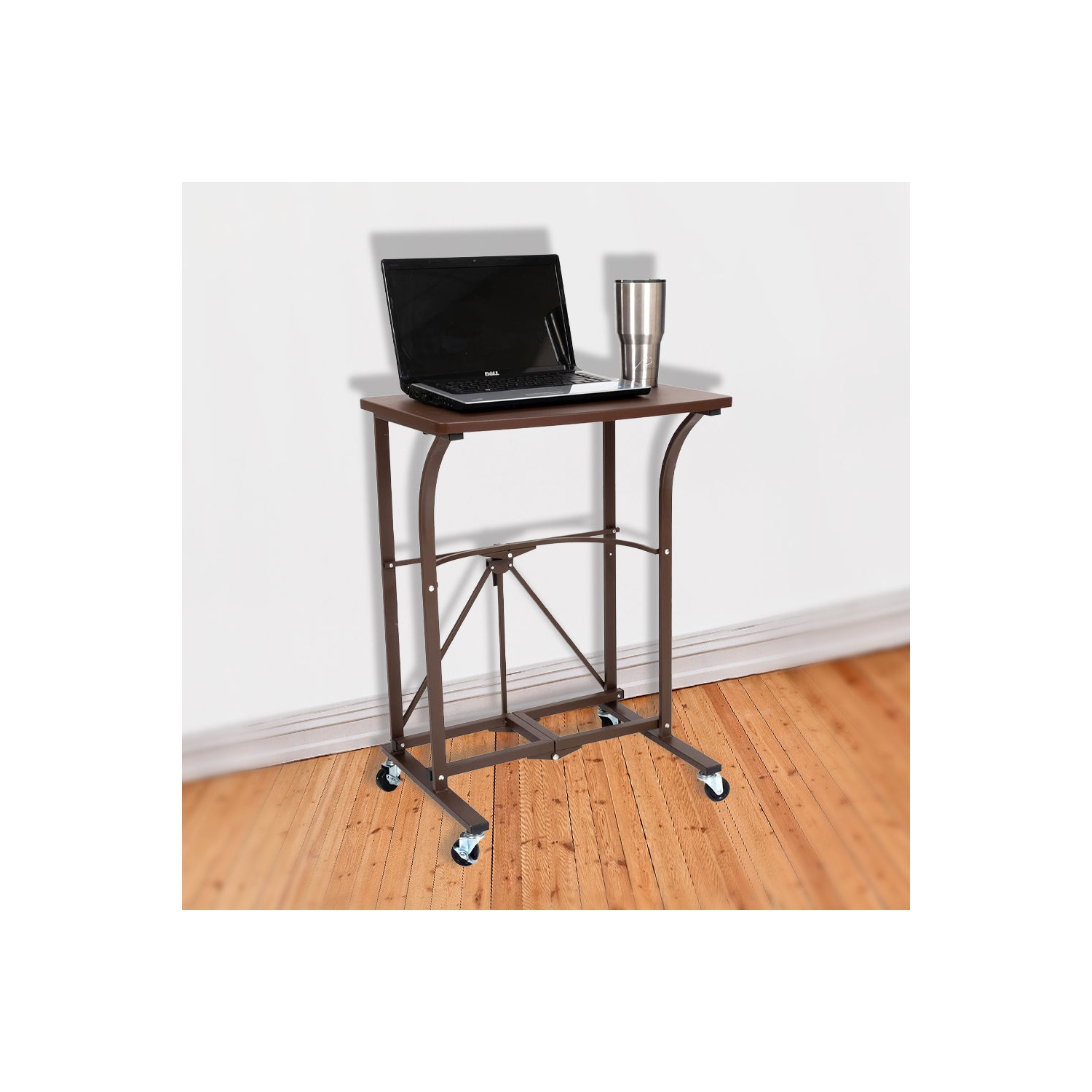 Origami Folding Computer Desk for Office, Students, and Gaming, Vintage Bronze