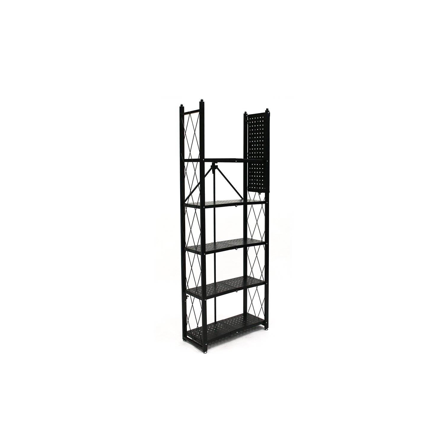 Origami 6 Shelf Bookcase Open Organizer Freestanding Living Room Shelves, Black