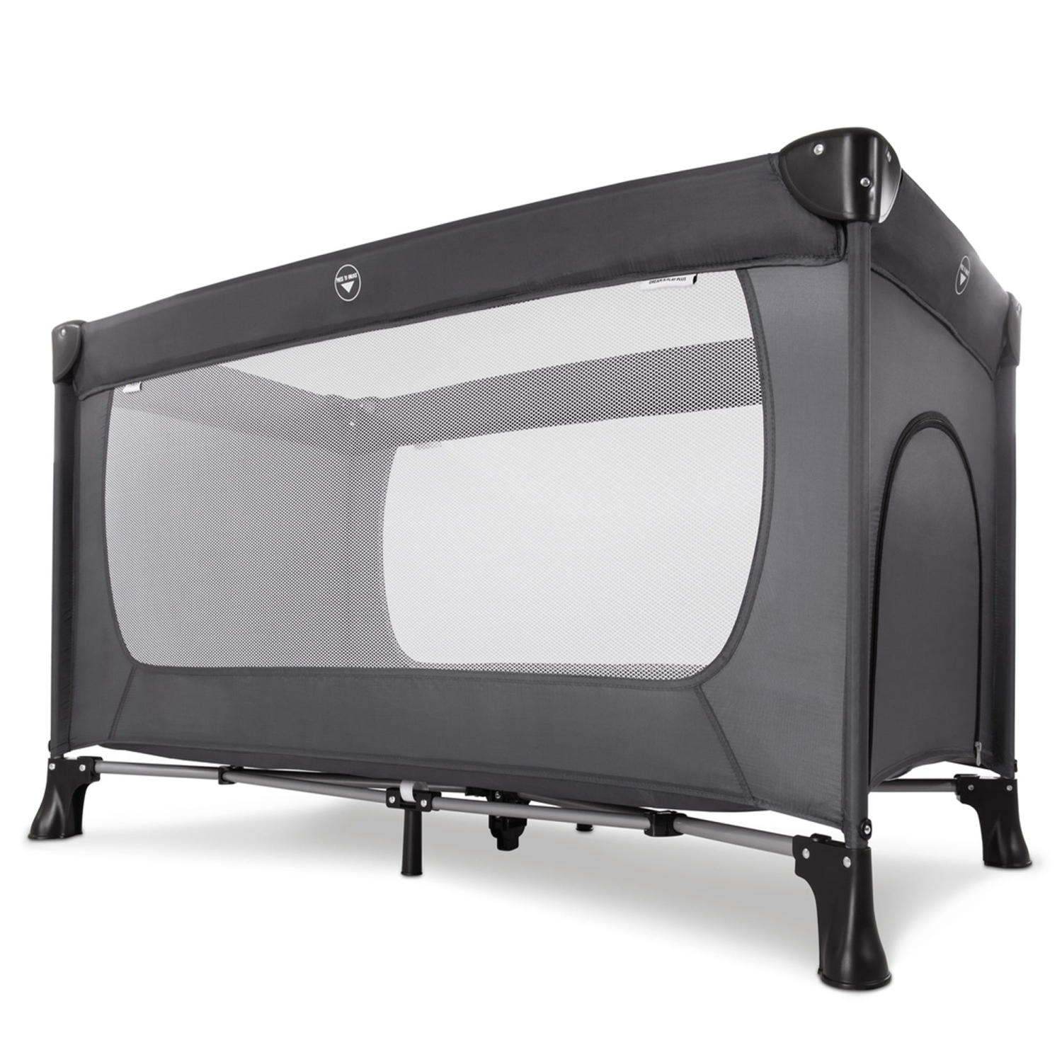 hauck Dream'n Play Travel Cot Plus For Babies And Toddlers Up to 33 Pounds, Grey