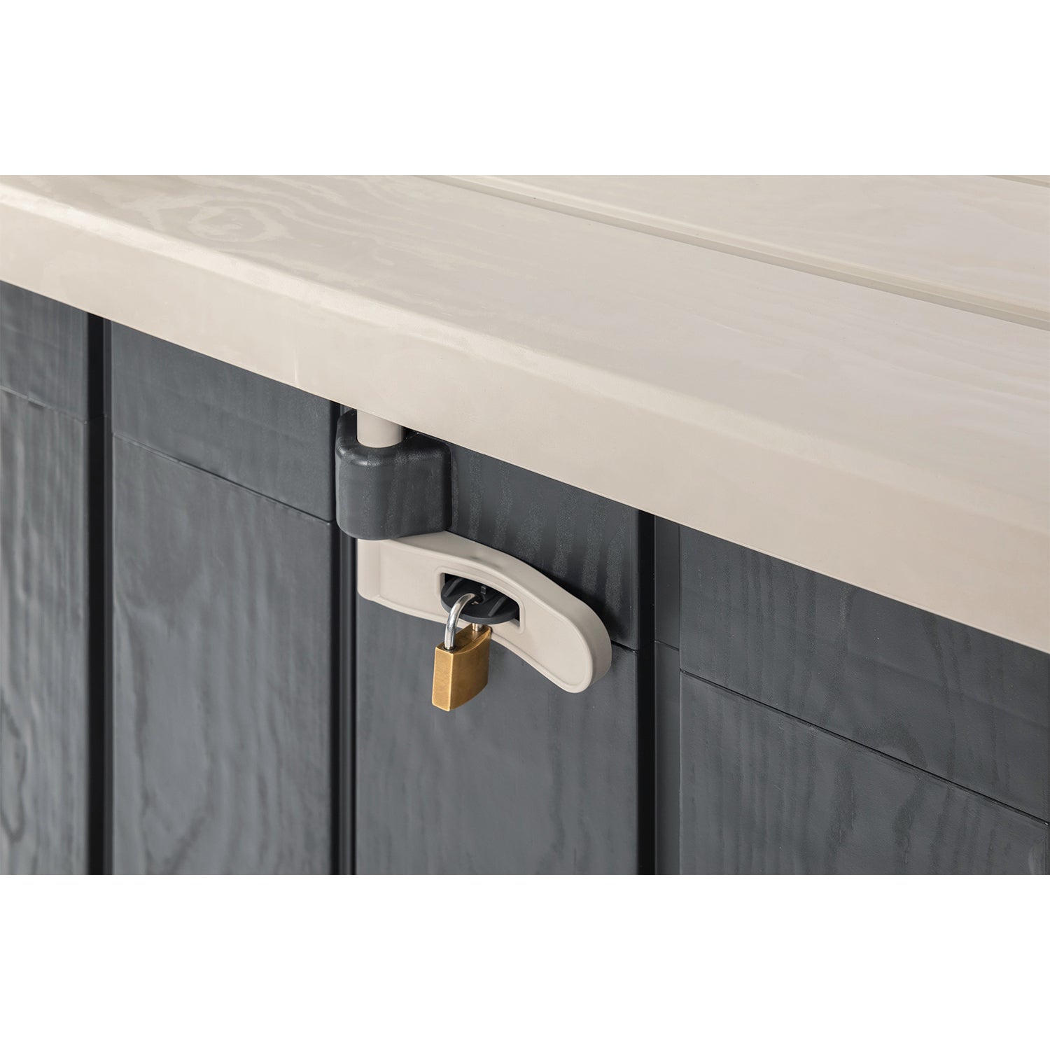 Toomax Stora Way All Weather 4.25' x 2.5' Storage Shed, Anthracite/Taupe Gray