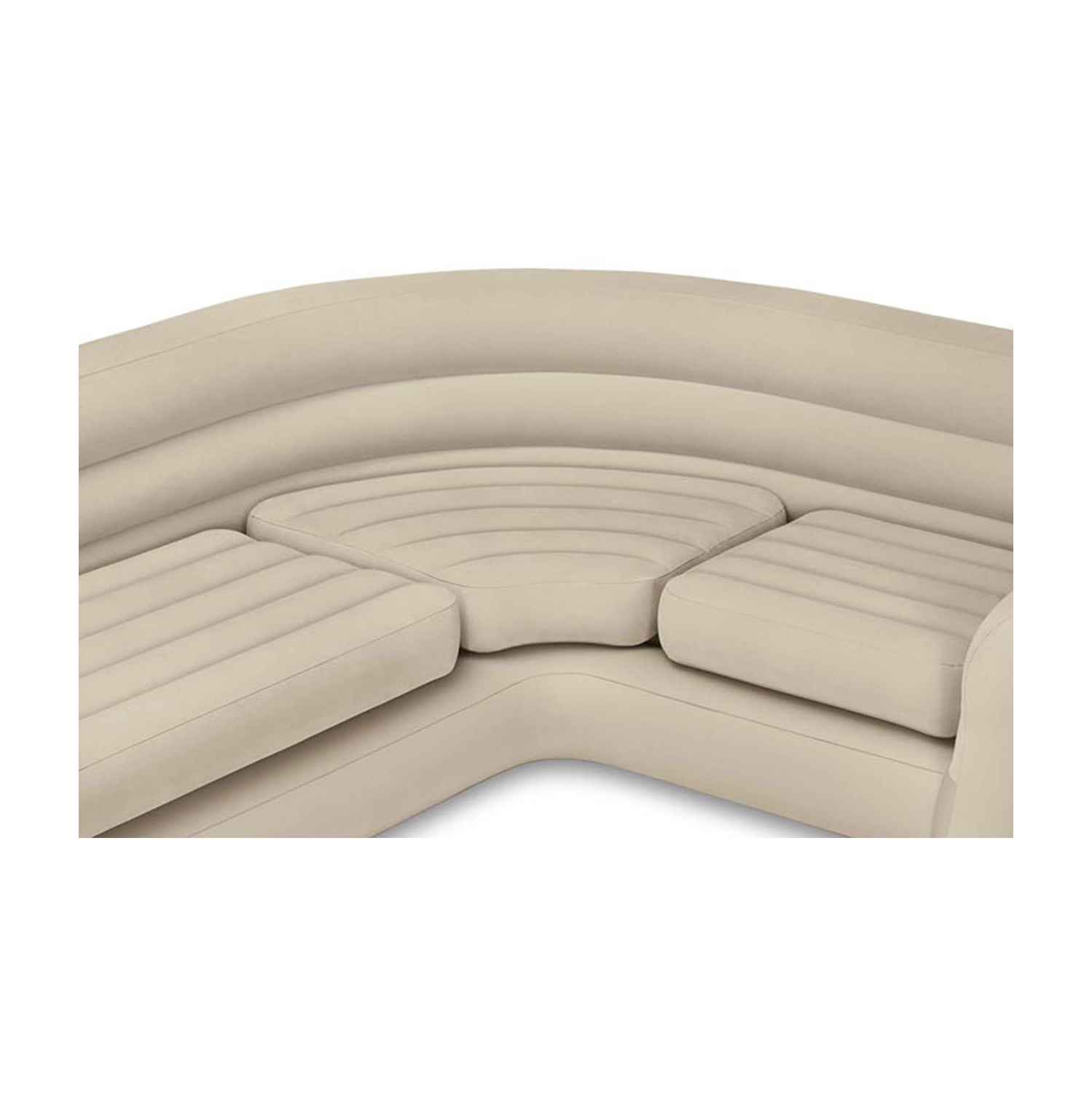 Intex Inflatable Corner Living Room Neutral Sectional Sofa 68575EP