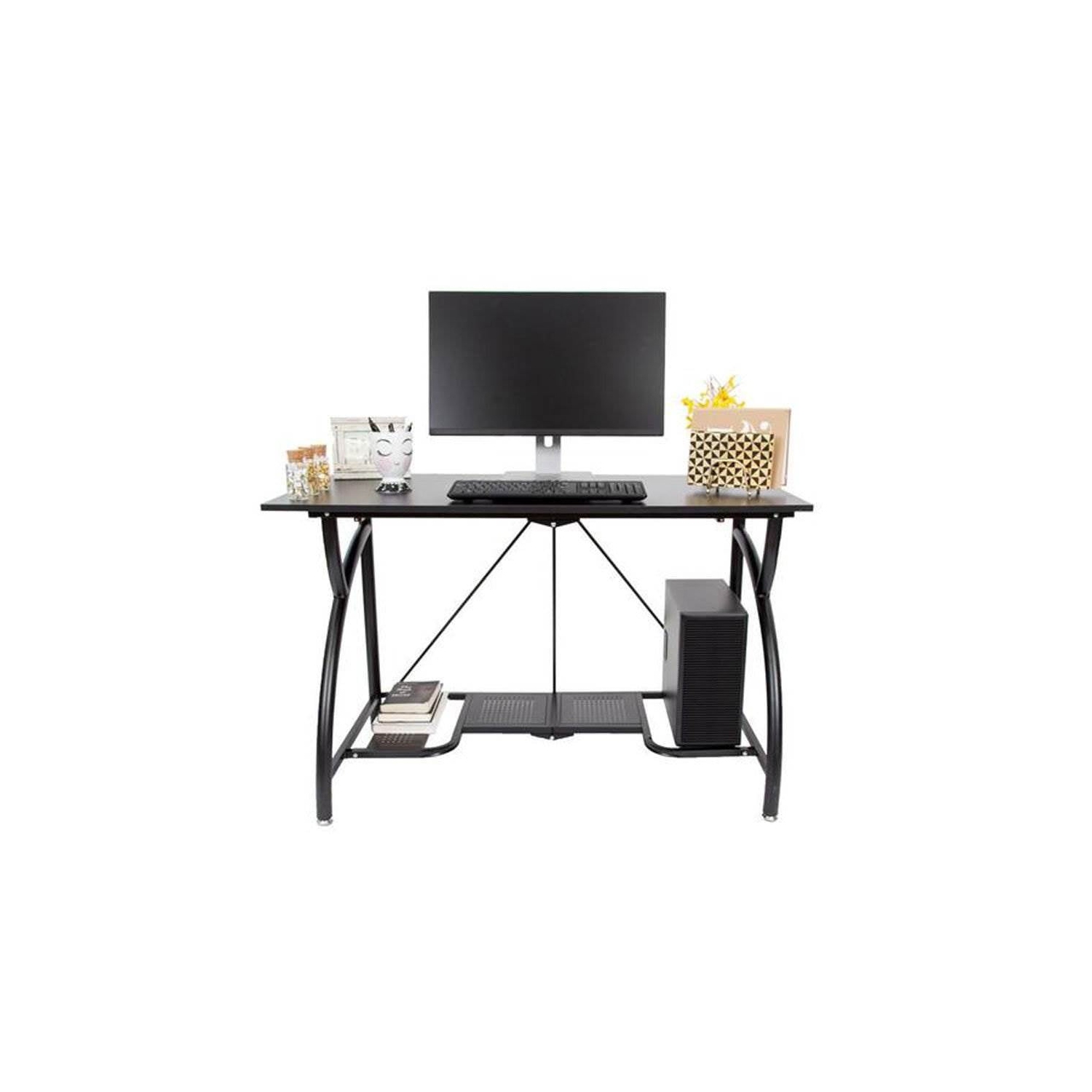 Origami – Bureau d’ordinateur de bureau pliant tout usage en bois, noir