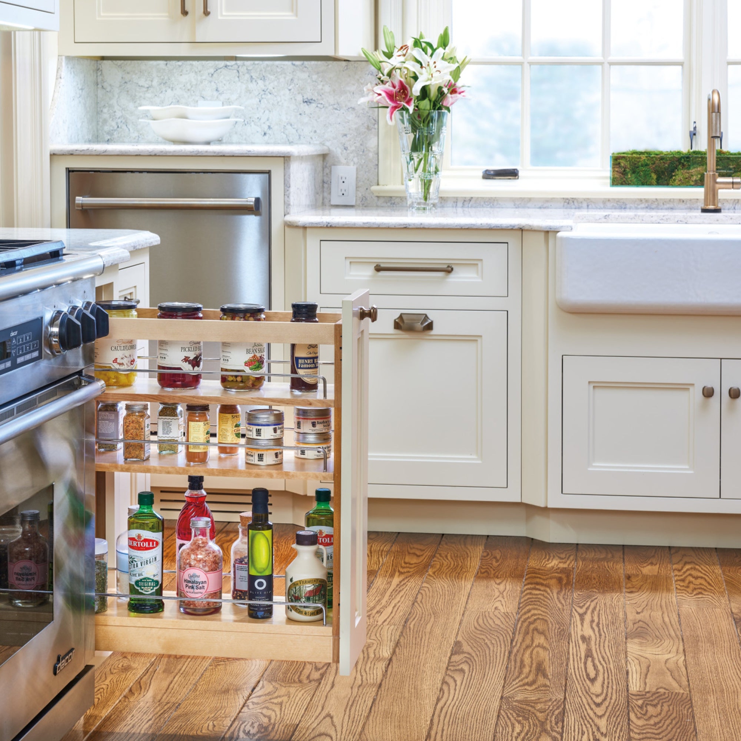 Range-tout d'armoire de cuisine coulissant Rev-A-Shelf, 8,75 po, fermeture en douceur, 448-BCSC-8C