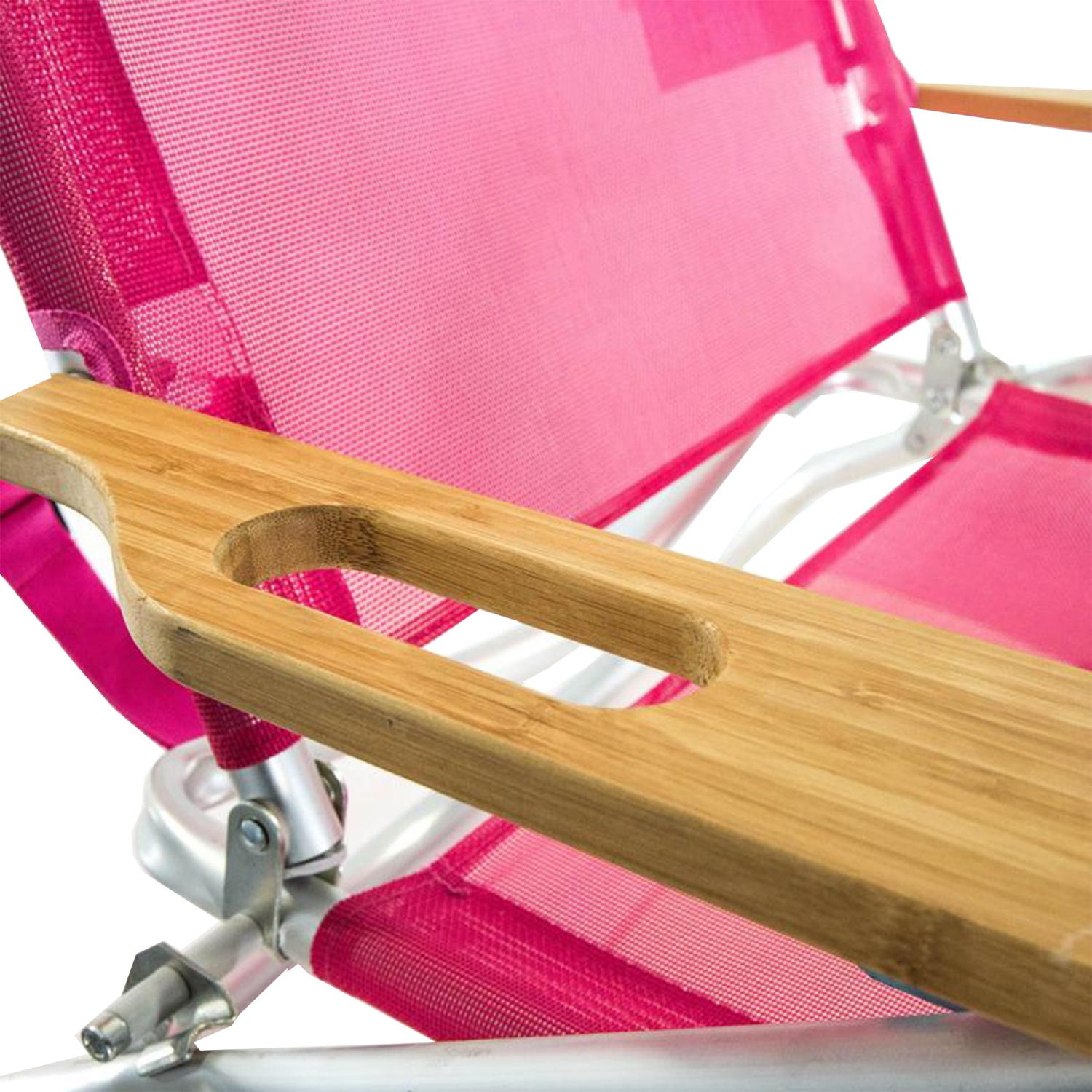 Ostrich Altitude 3 in 1 16 Inch Tall Lounge Reclining Beach Chair, Pink