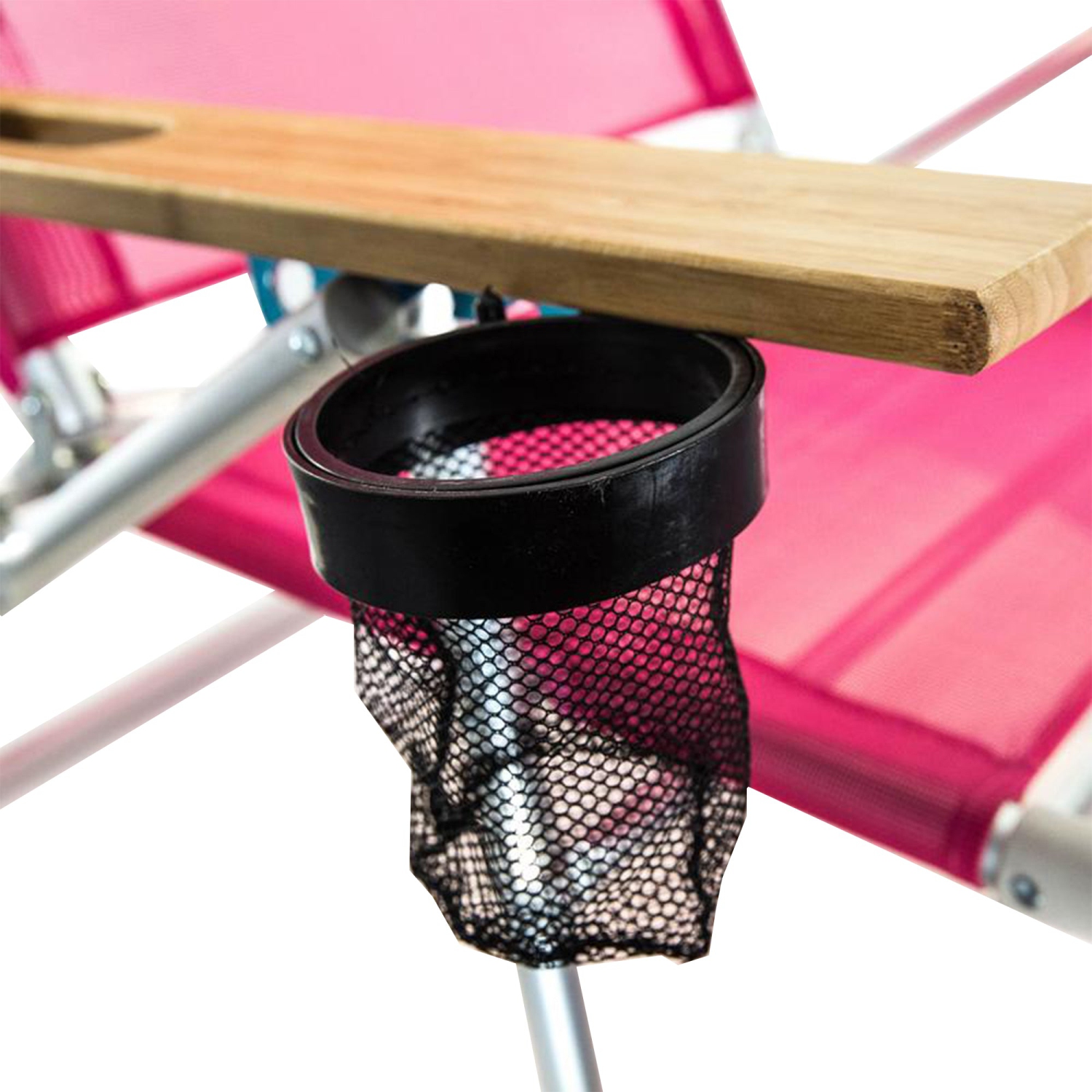 Ostrich Altitude 3 in 1 16 Inch Tall Lounge Reclining Beach Chair, Pink