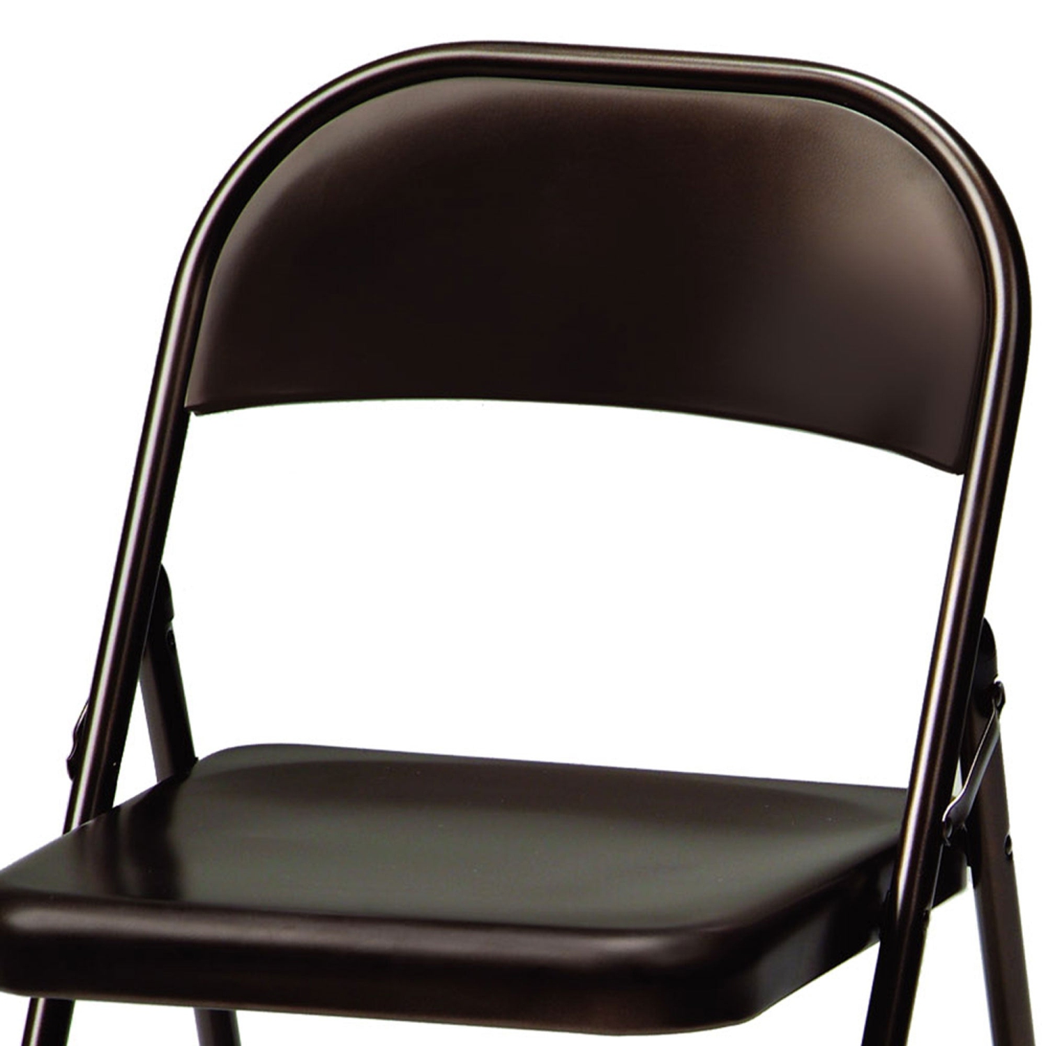 MECO Sudden Comfort All Steel Indoor Outdoor Folding Chair, Cinnabar