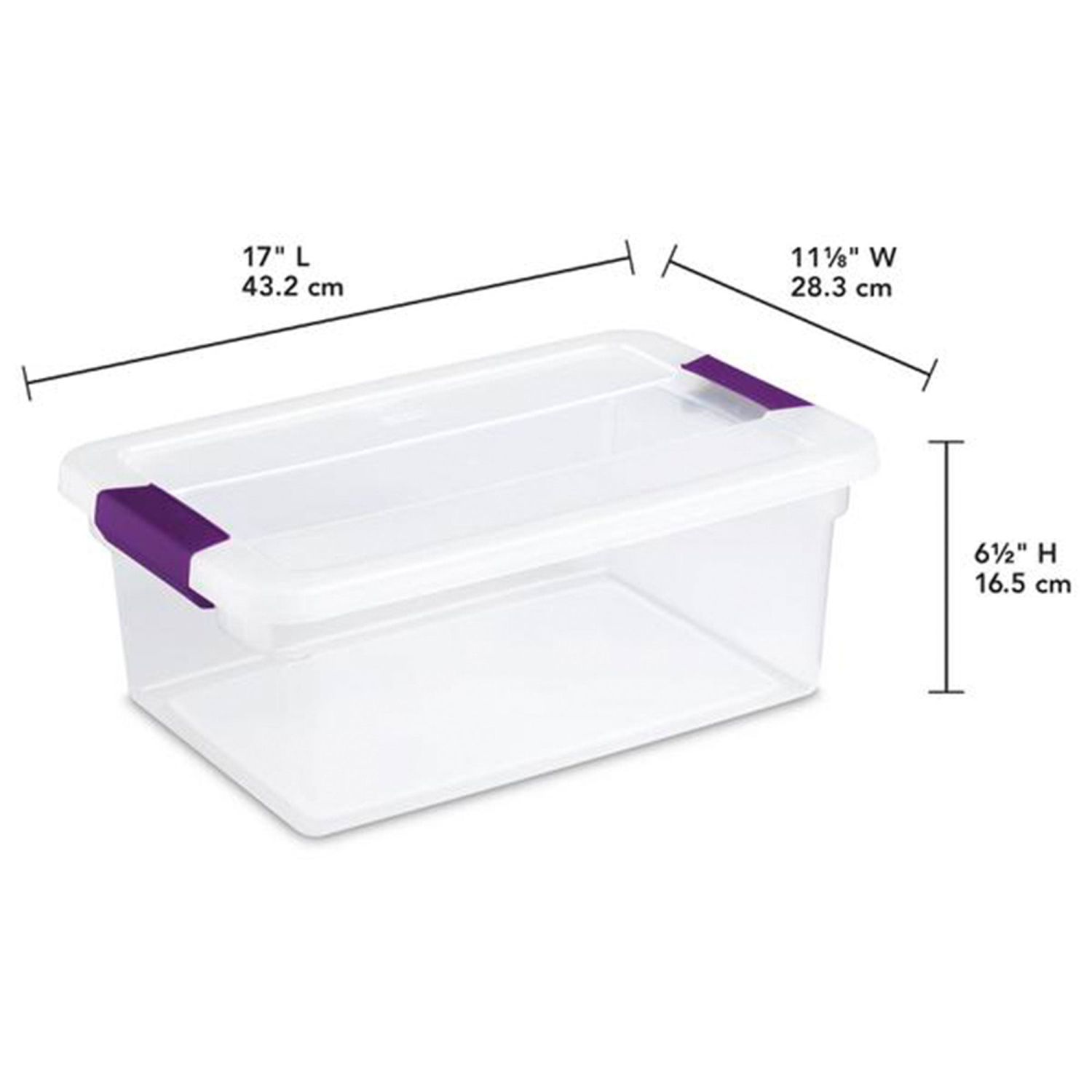 Sterilite 15 Qt. Plastic Stackable Storage Container with Lid, Clear