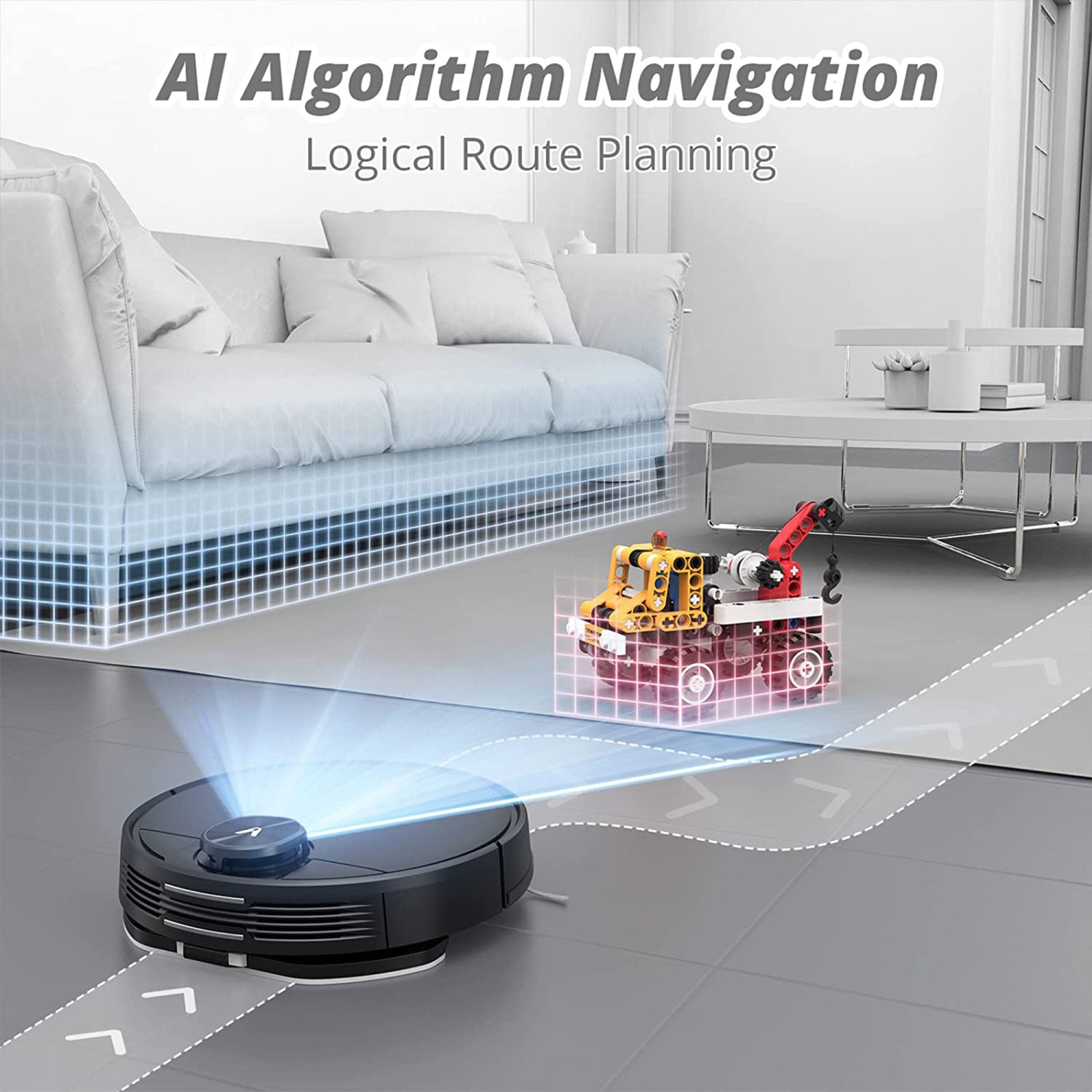 Aspirateur robot intelligent Viomi V2 Max avec vadrouille pour planchers multiples, noir