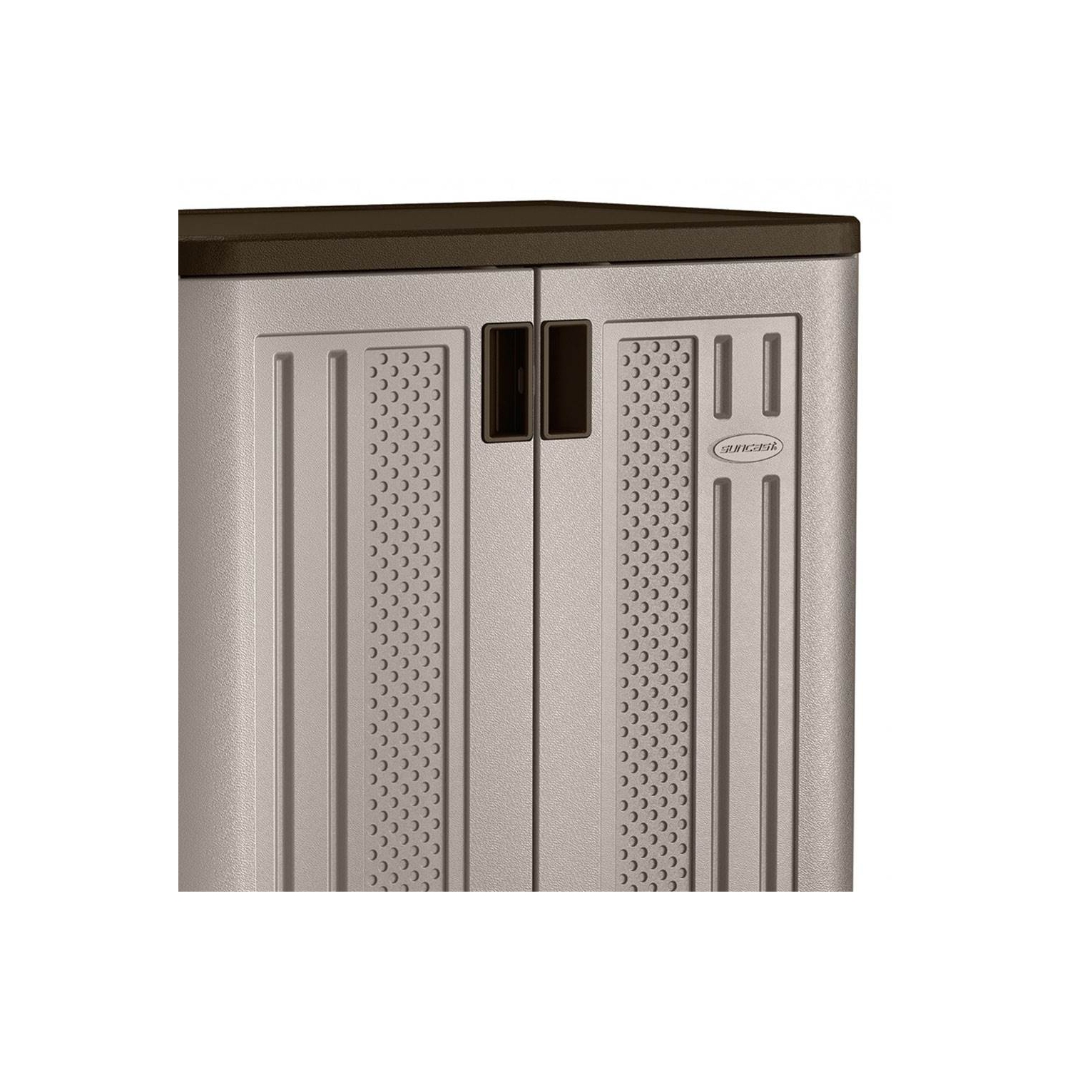 Suncast BMC3600 9 Cu Ft Heavy Duty Resin Garage Base Storage Cabinet, Platinum