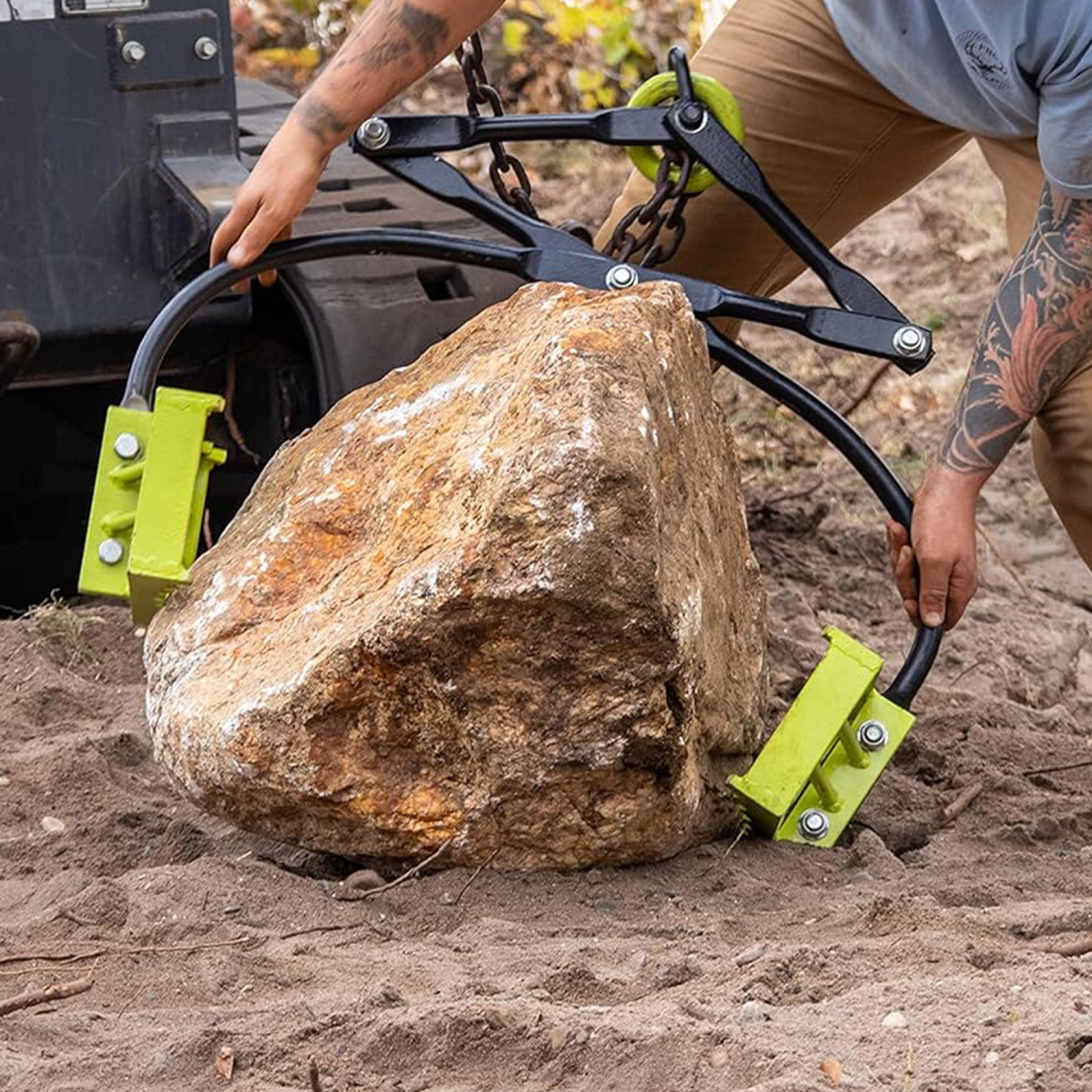 Pinces Rock Tuff en métal à revêtement pulvérisé, capacité de 1.100 lb, vert