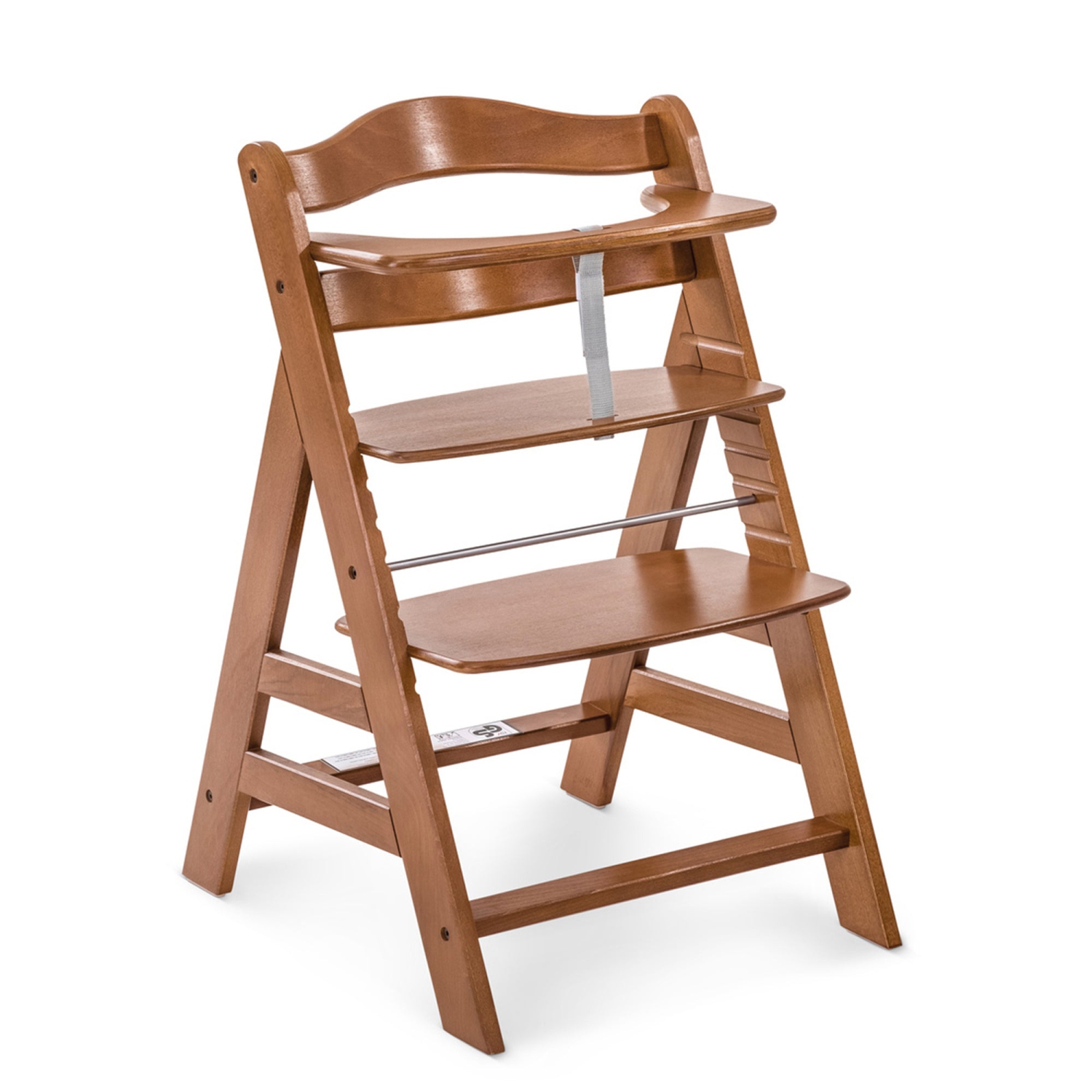 hauck Alpha+ Grow Along Adjustable Wooden Highchair, Beechwood, Walnut Finish