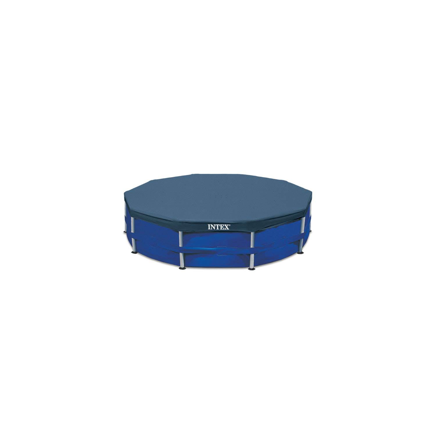 Intex 10ft x 10ft x 30in Pool w/ 10 Foot Round Pool Cover and Filter Cartridge