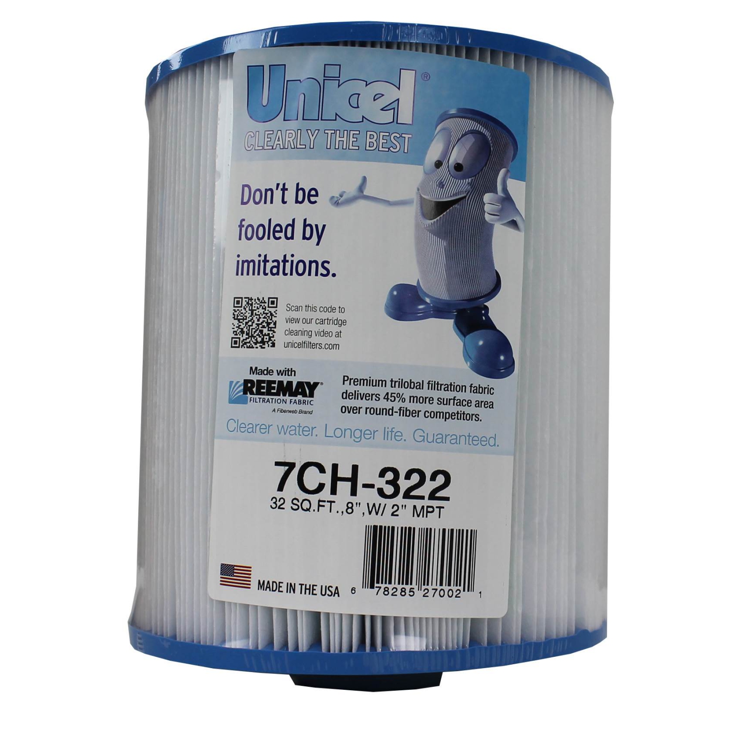 Unicel 7CH-322 Replacement 32 SqFt Filter Cartridge for Spa, 175 Pleats