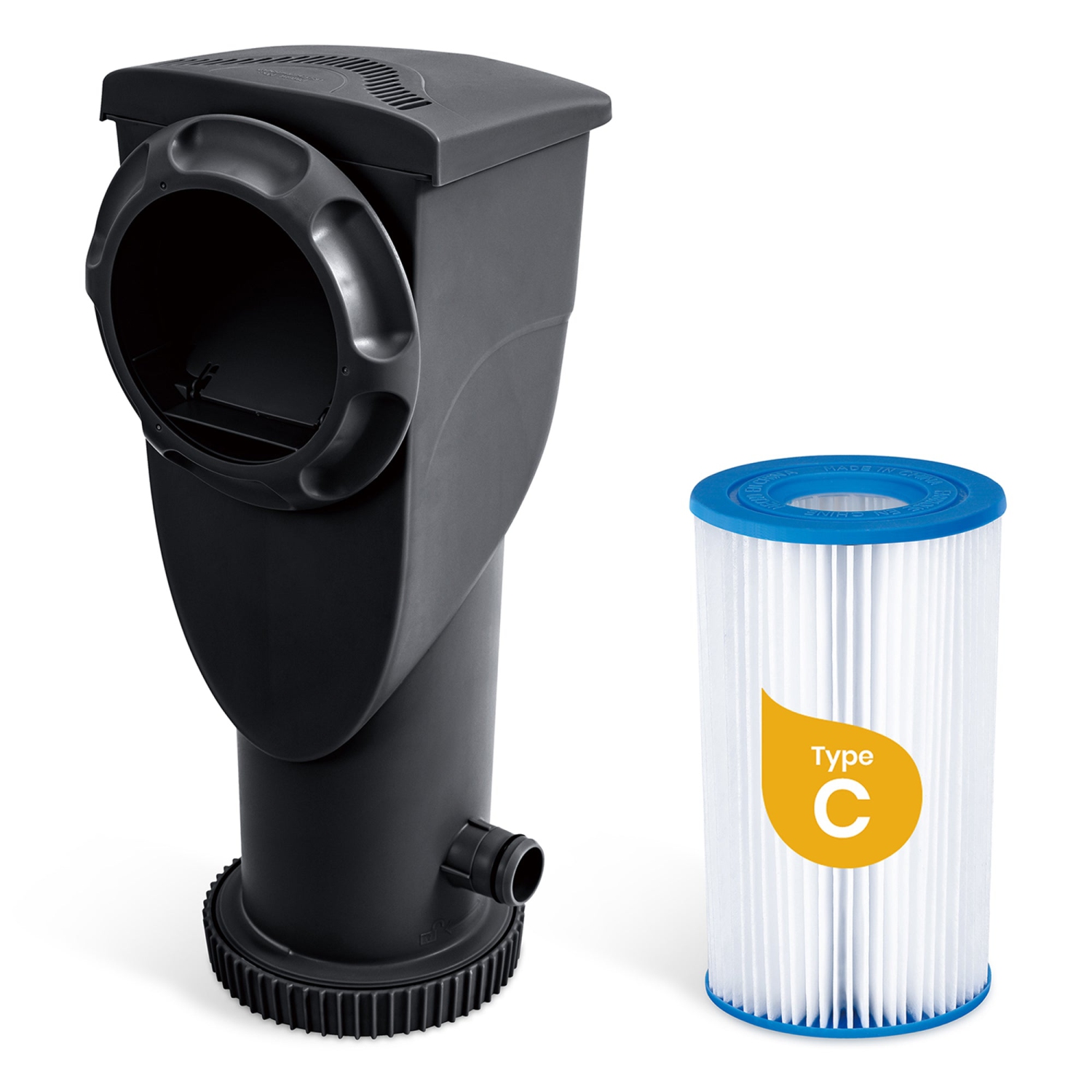 Funsicle – pompe à filtre SkimmerPlus pour piscine hors terre, 1500 gallons, noir