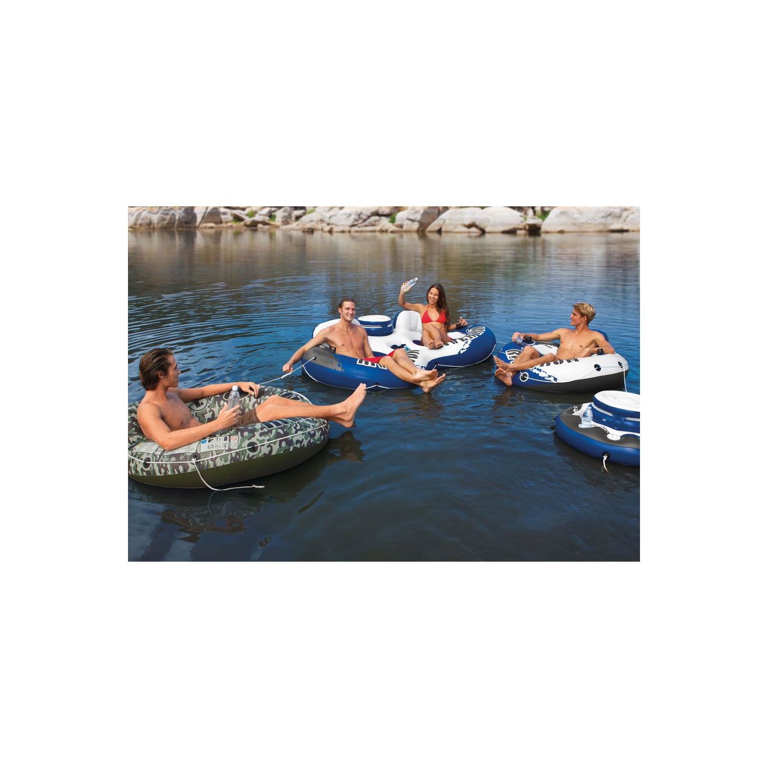 Flotteur gonflable pour 1&nbsp;personnes River Run d'Intex, lac/piscine/radeau