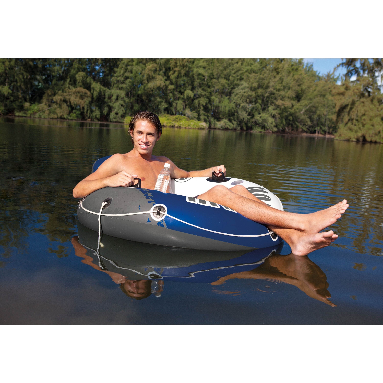 Flotteur gonflable pour 1&nbsp;personnes River Run d'Intex, lac/piscine/radeau