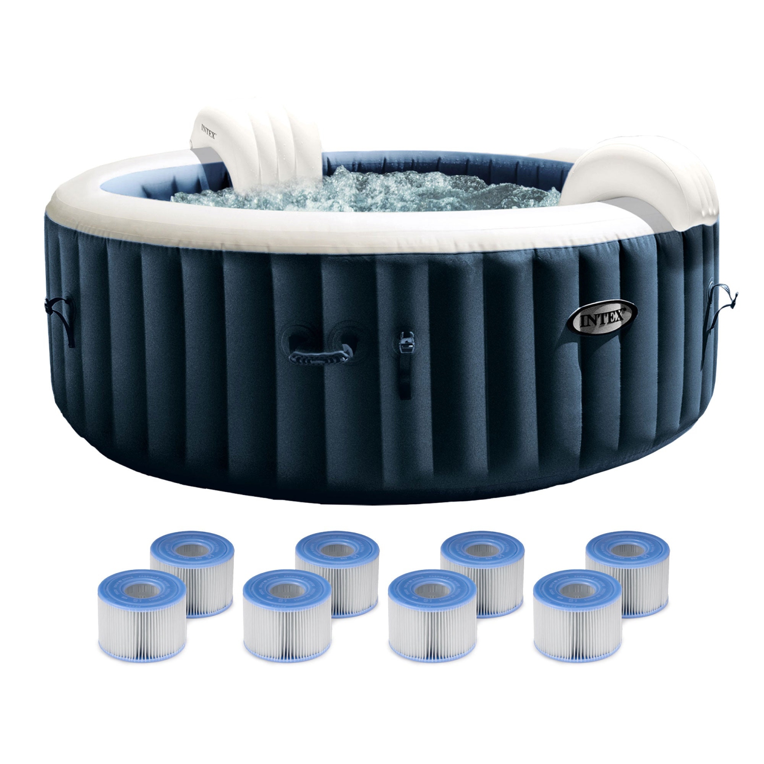 INTEX PureSpa Plus Inflatable Bubble Jet Hot Tub & Replacement Filters