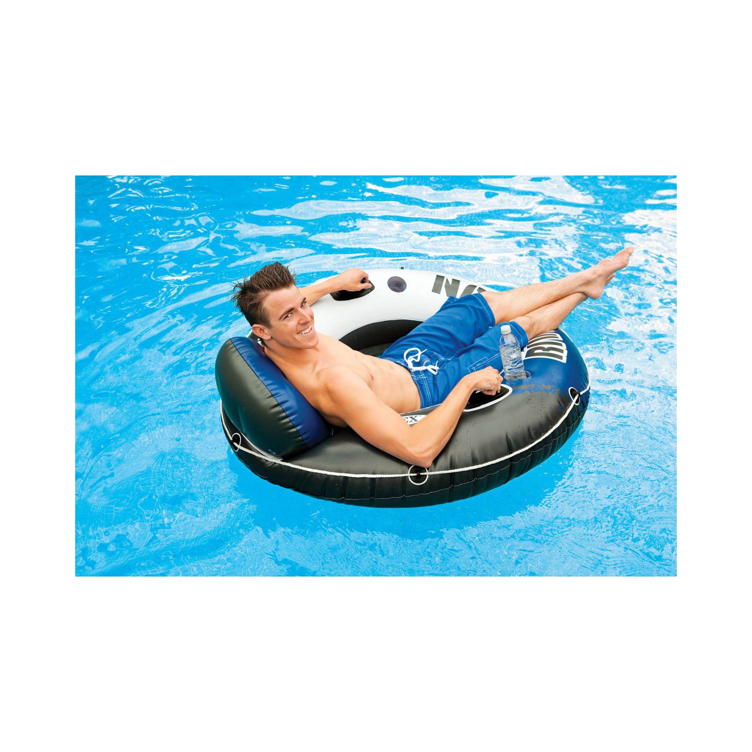 Intex River Run 1 Person Inflatable Floating Tube Lake/Pool/Ocean Raft