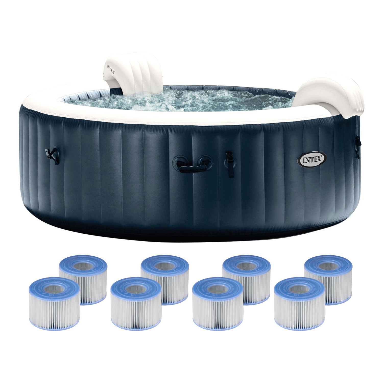 Intex PureSpa Plus Inflatable Bubble Jet Hot Tub & Replacement Filters