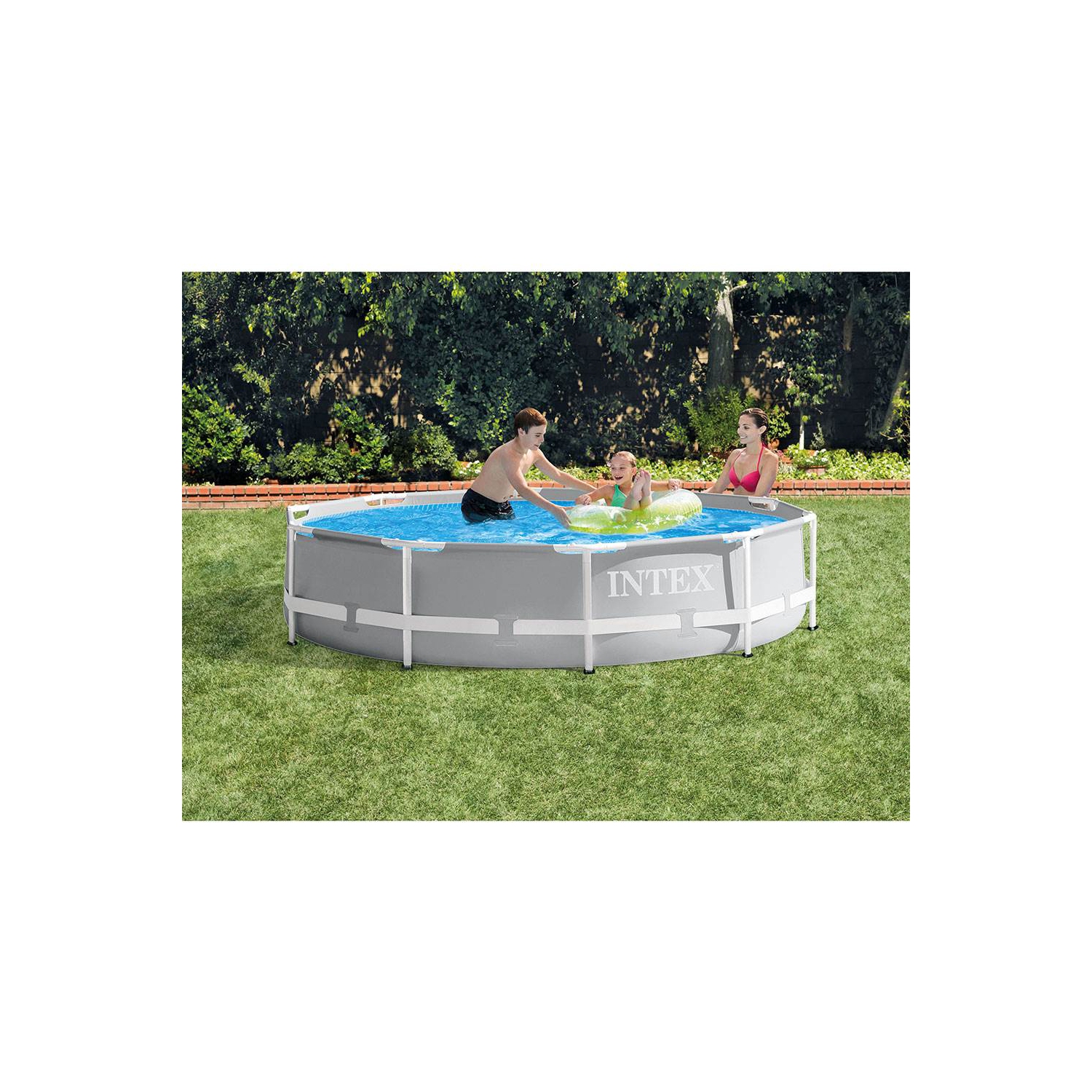 Intex 10 Foot x 30 Inches Pool w/ 10-Foot Round Above Ground Pool Cover