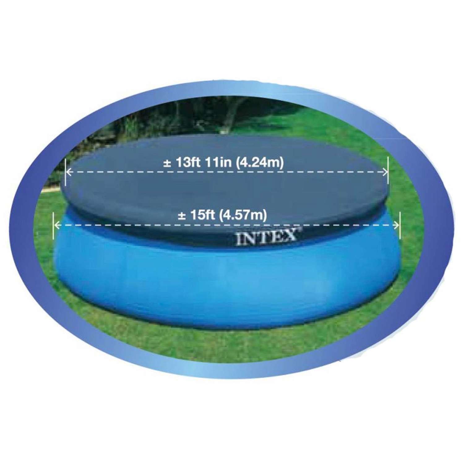 Intex – toile ronde en vinyle pour bâche de piscine Easy Set de 15 pi, 2/pqt