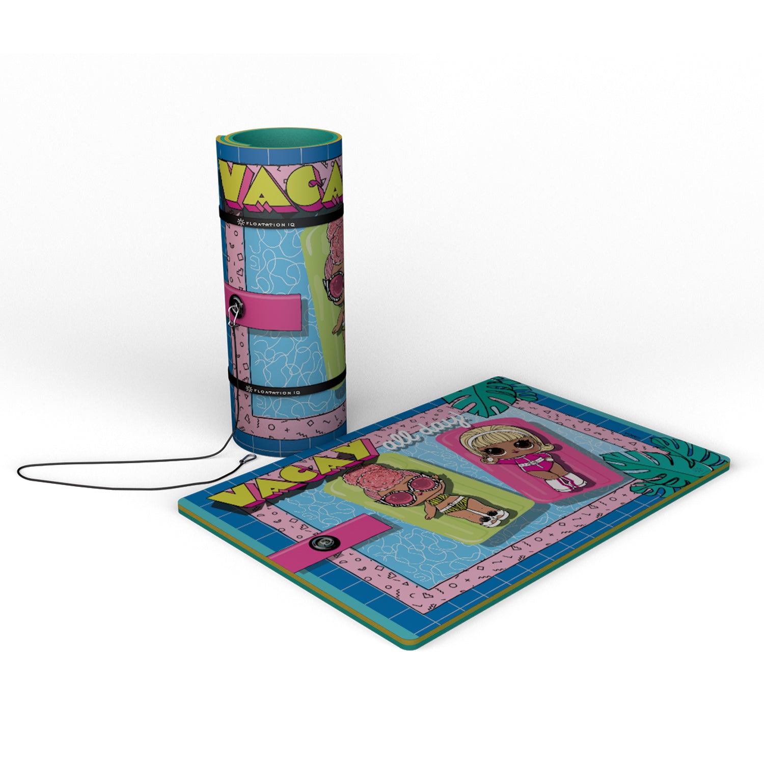 Tapis à eau Nonovation iQ Mini flottante Oasis, 6 x 4 pi, Vacay toute la journée