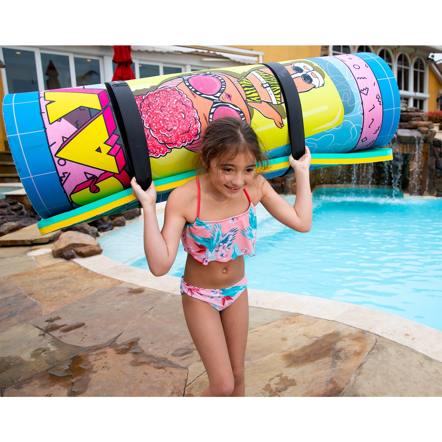 Tapis à eau Nonovation iQ Mini flottante Oasis, 6 x 4 pi, Vacay toute la journée