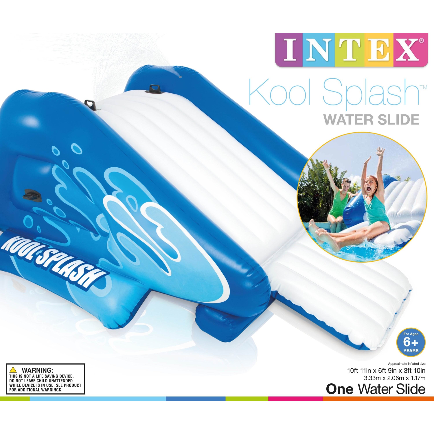 Glissade d'eau gonflable pour piscine Kool Splash d'Intex