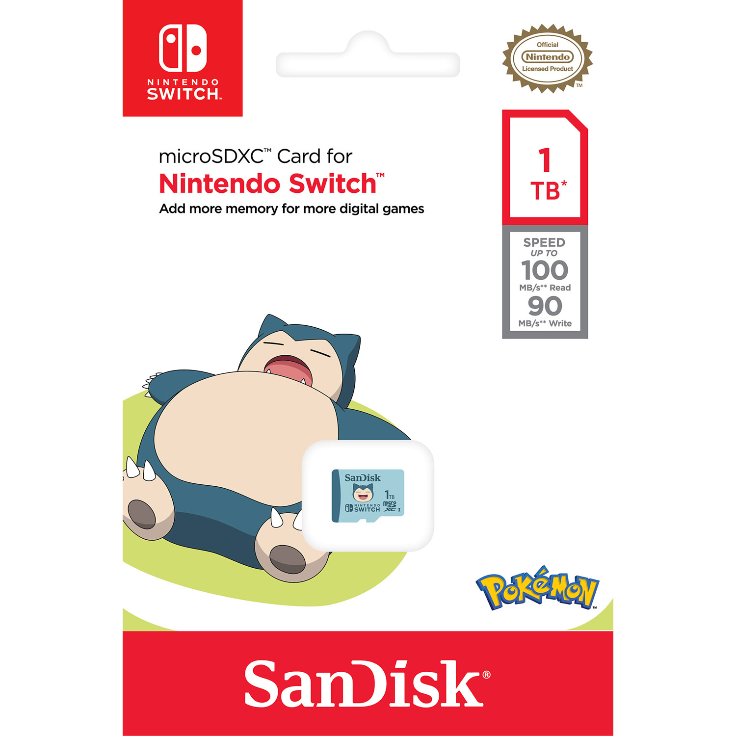 Sandisk Pokémon 1TB 100MB/s microSD Memory Card for Nintendo Switch