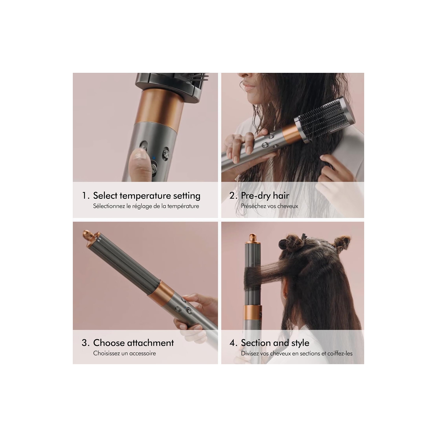 Remis à neuf excellent - Airwrap Styler Complete long - nickel/cuivre