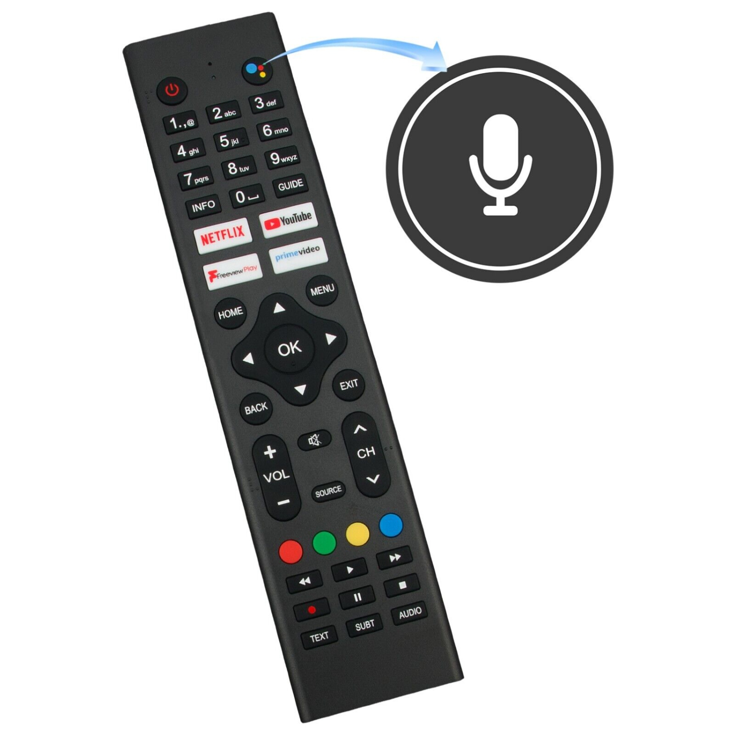 Remote Control for RCA RTA4302 Smart Android TV Replacement