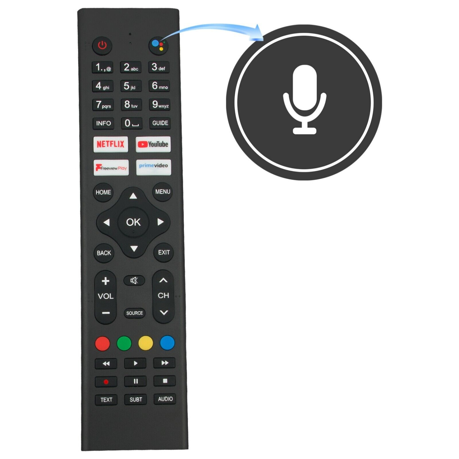 Remote Control for RCA RTA4302 Smart Android TV Replacement