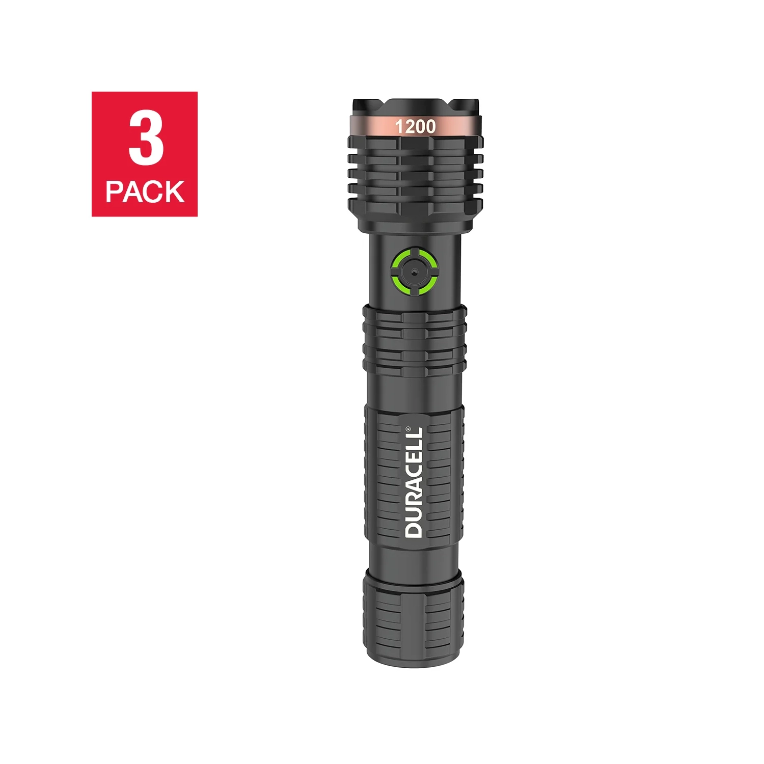 Duracell 1200LM Hybrid LED flashlight 3-pack