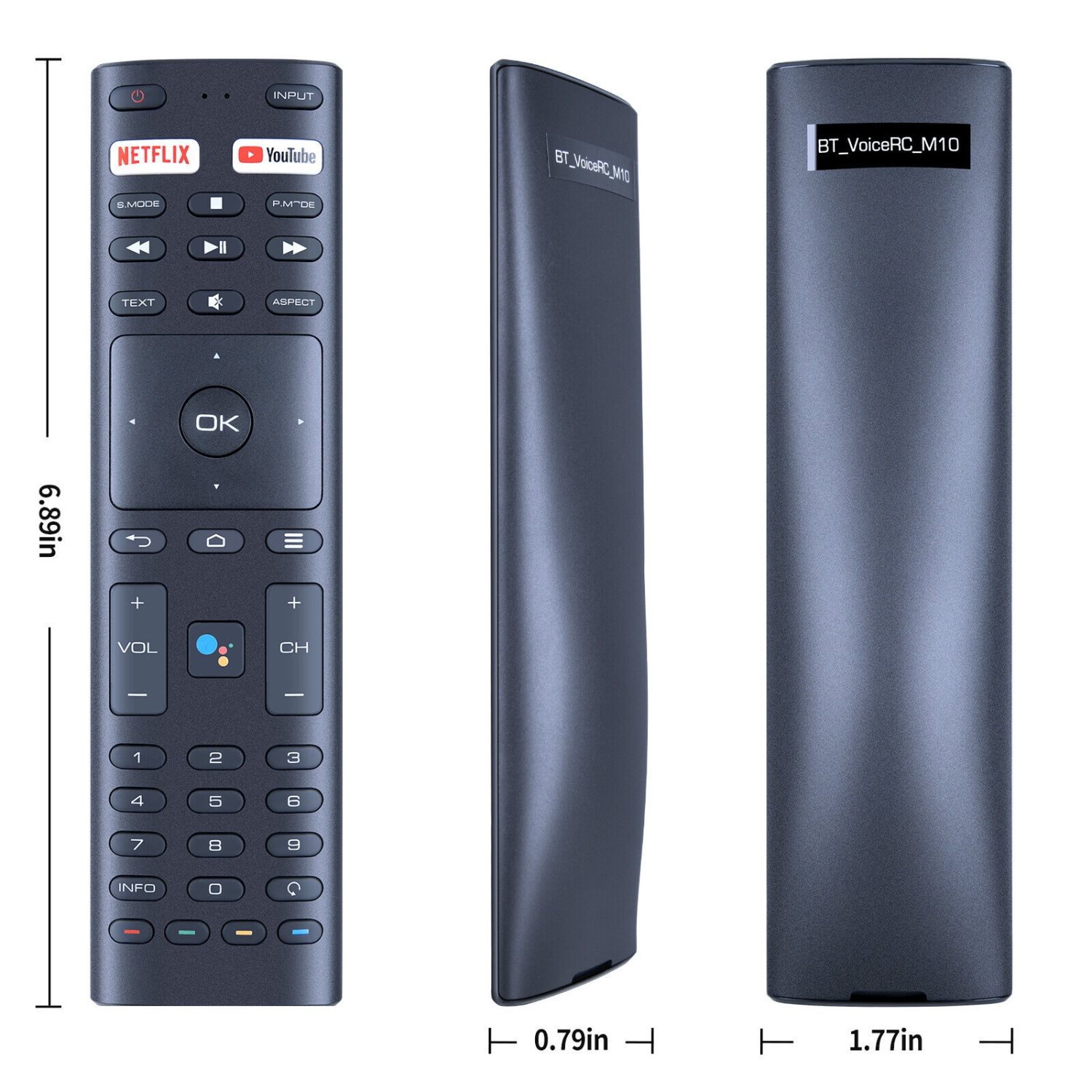 Télécommande pour téléviseur intelligent android HD ACL DEL UHD 4K MARQ et RCA RTAQ5033 RTAU5004 RTAQ5033