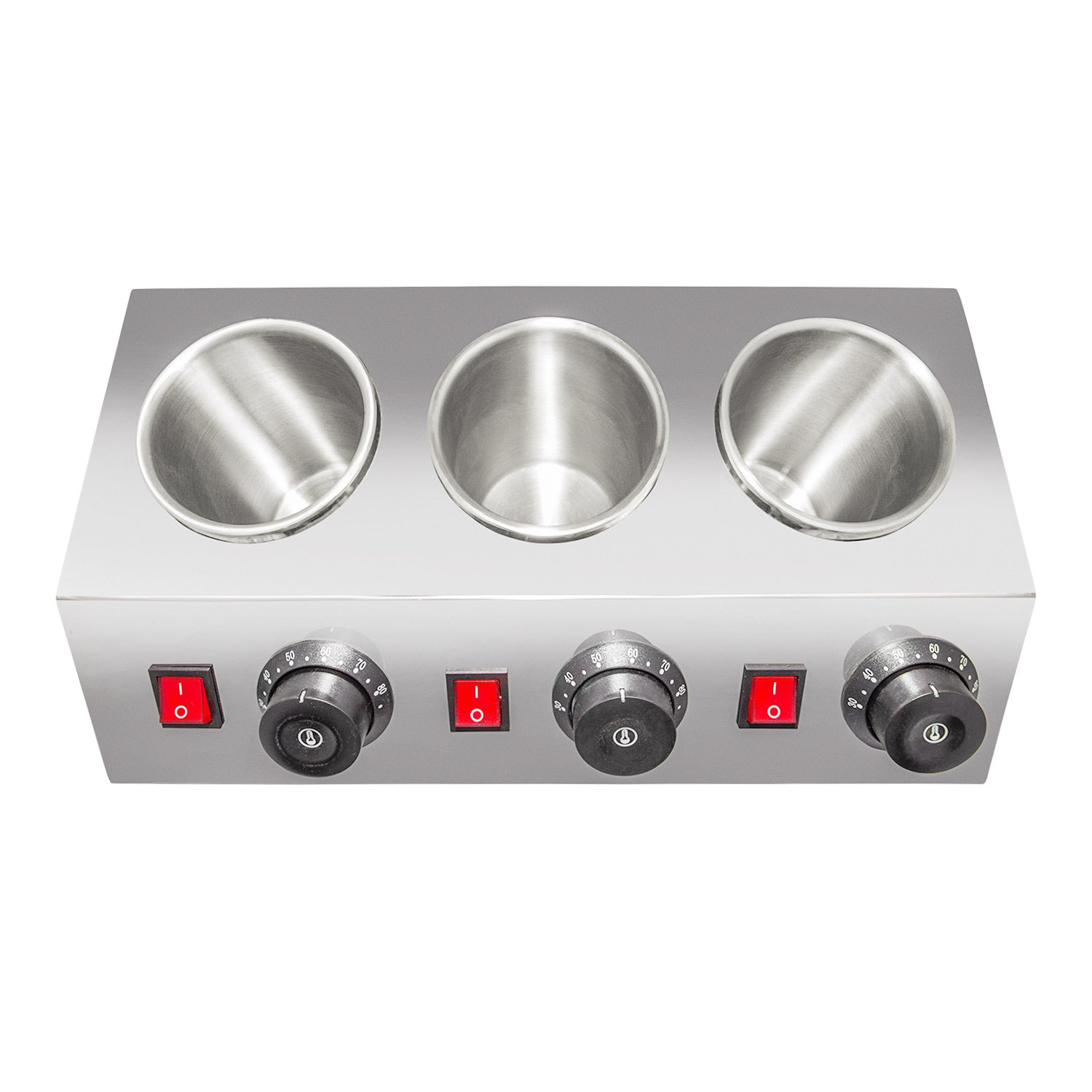 AP-312S Sauce Dispenser Commercial | Electric Sauce Heater | 3-Head Sauce Warmer | Stainless Steel | 110V