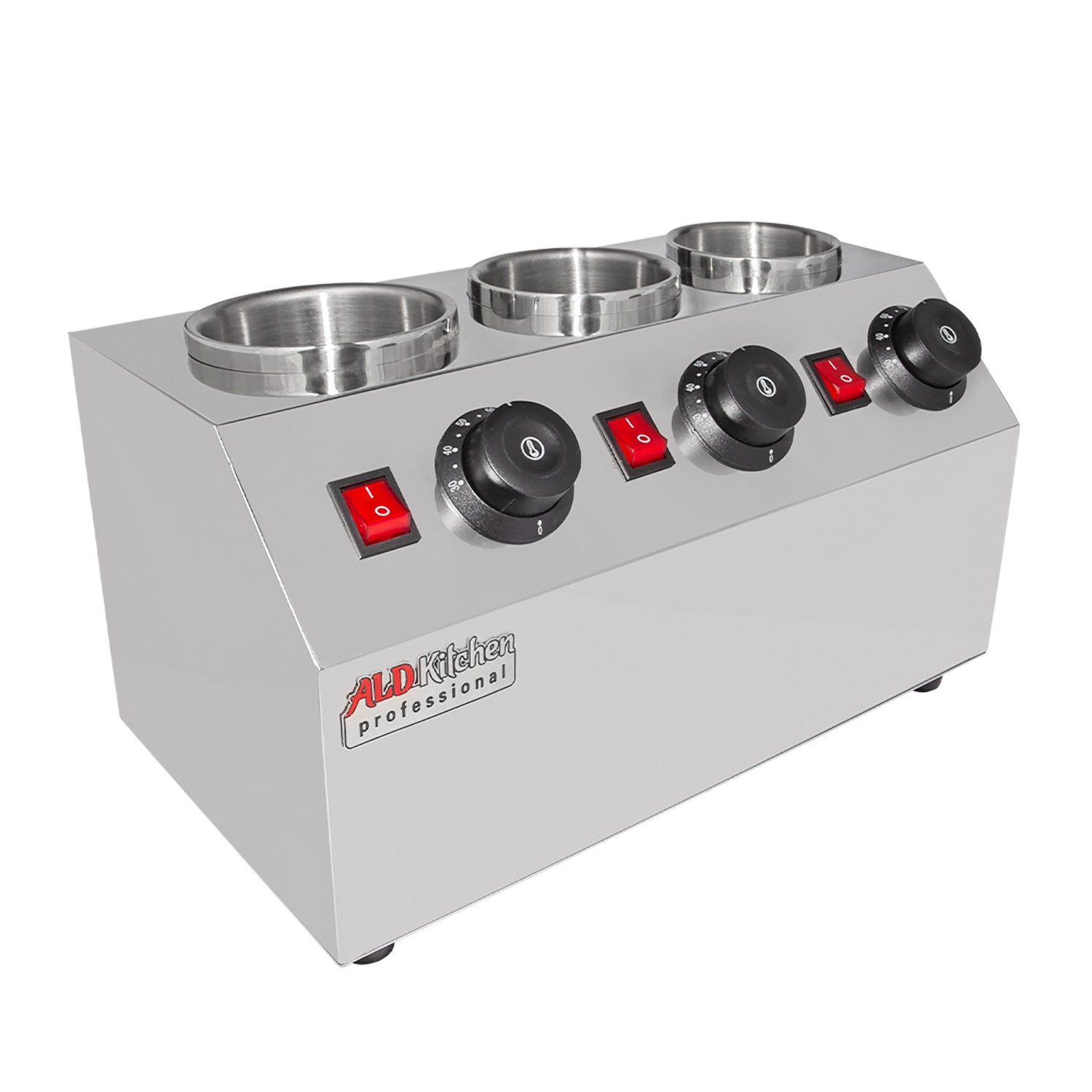 AP-312S Sauce Dispenser Commercial | Electric Sauce Heater | 3-Head Sauce Warmer | Stainless Steel | 110V