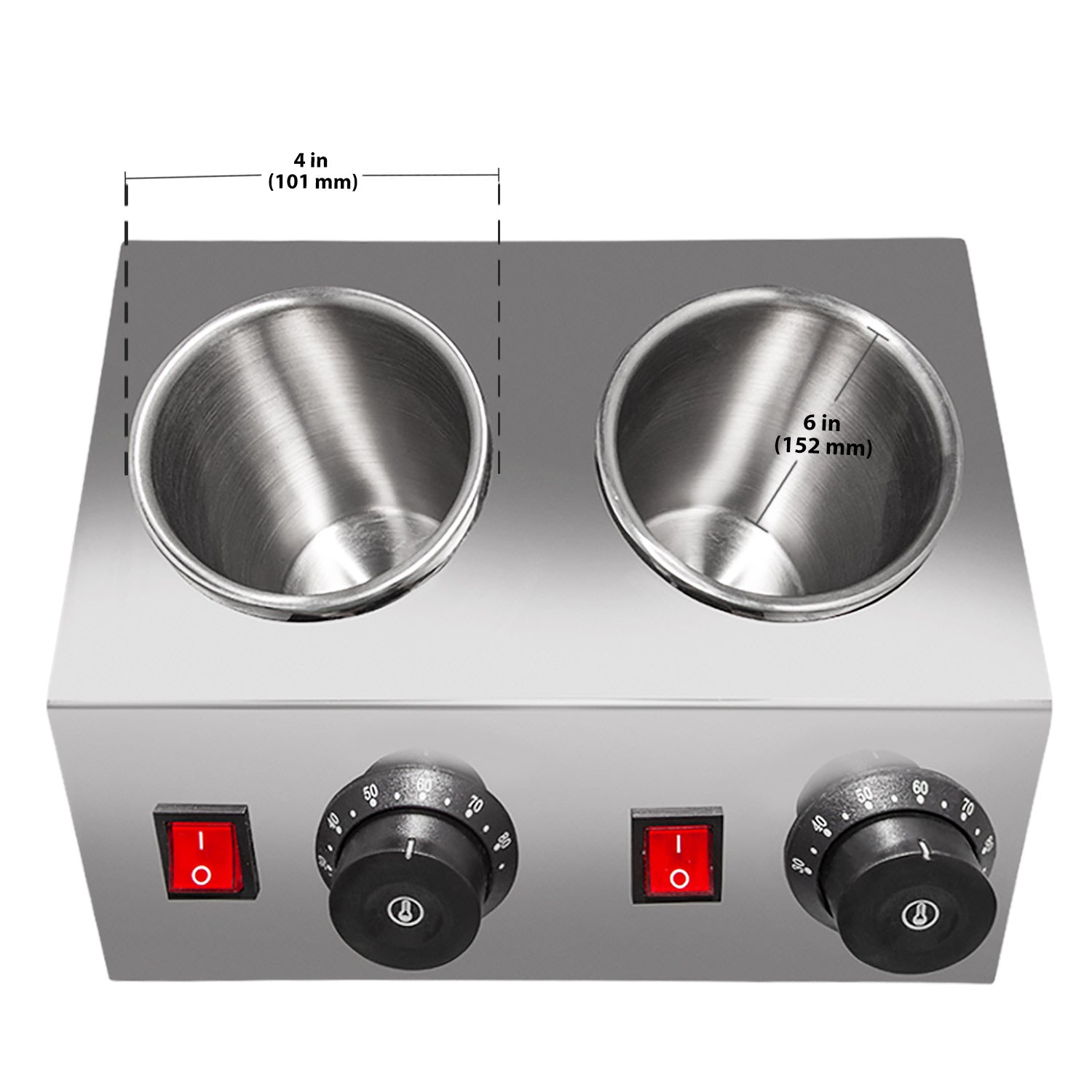 AP-311S Sauce Dispenser Commercial | Electric Sauce Heater | 2-Head Sauce Warmer | Stainless Steel | 110V