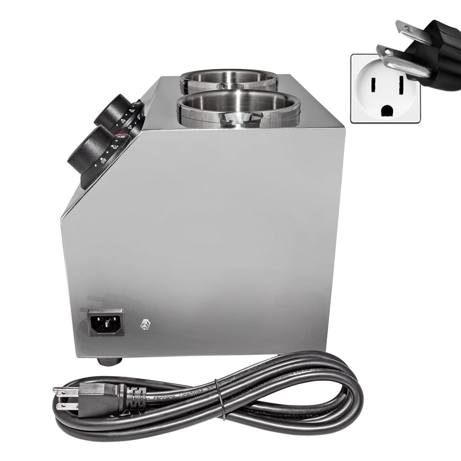 AP-311S Sauce Dispenser Commercial | Electric Sauce Heater | 2-Head Sauce Warmer | Stainless Steel | 110V