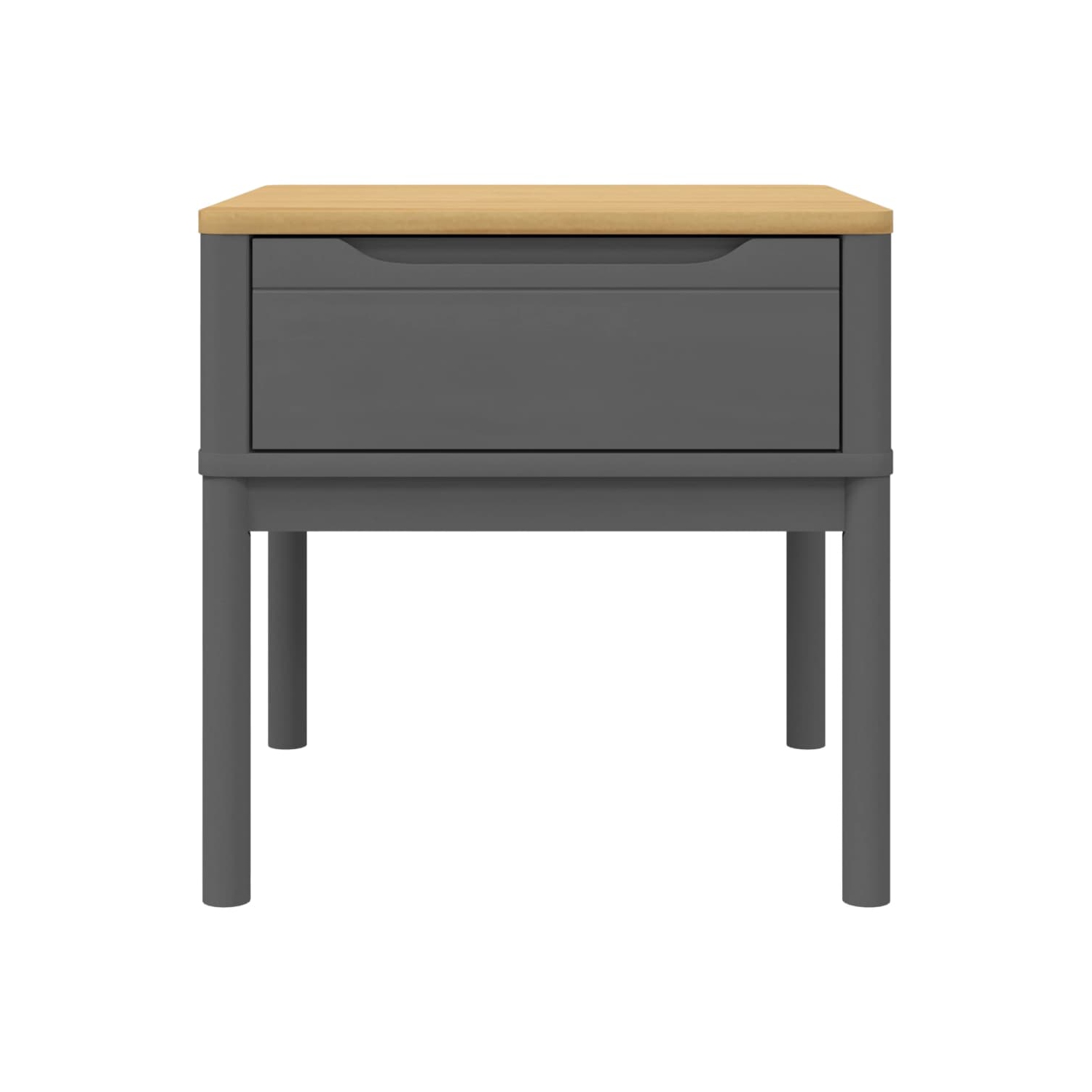 vidaXL Lamp Table FLORO Grey 55x55x54 cm Solid Wood Pine