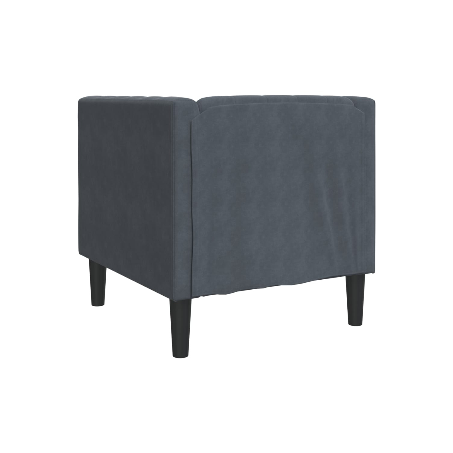 Fauteuil de canapé Chesterfield de vidaXL, velours gris foncé